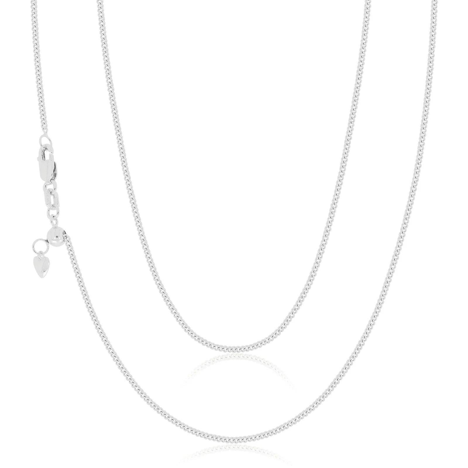 Sterling Silver 45cm Adjustable Curb Chain