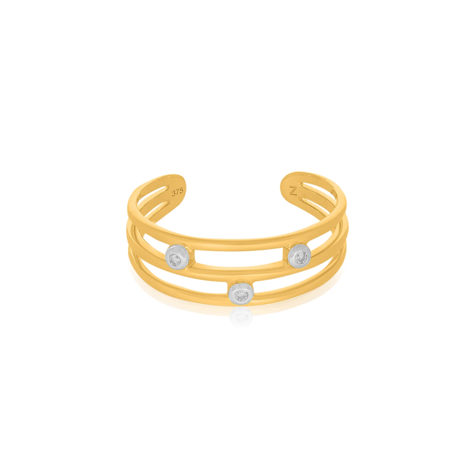 9ct Yellow Gold Diamond Set Toe Ring