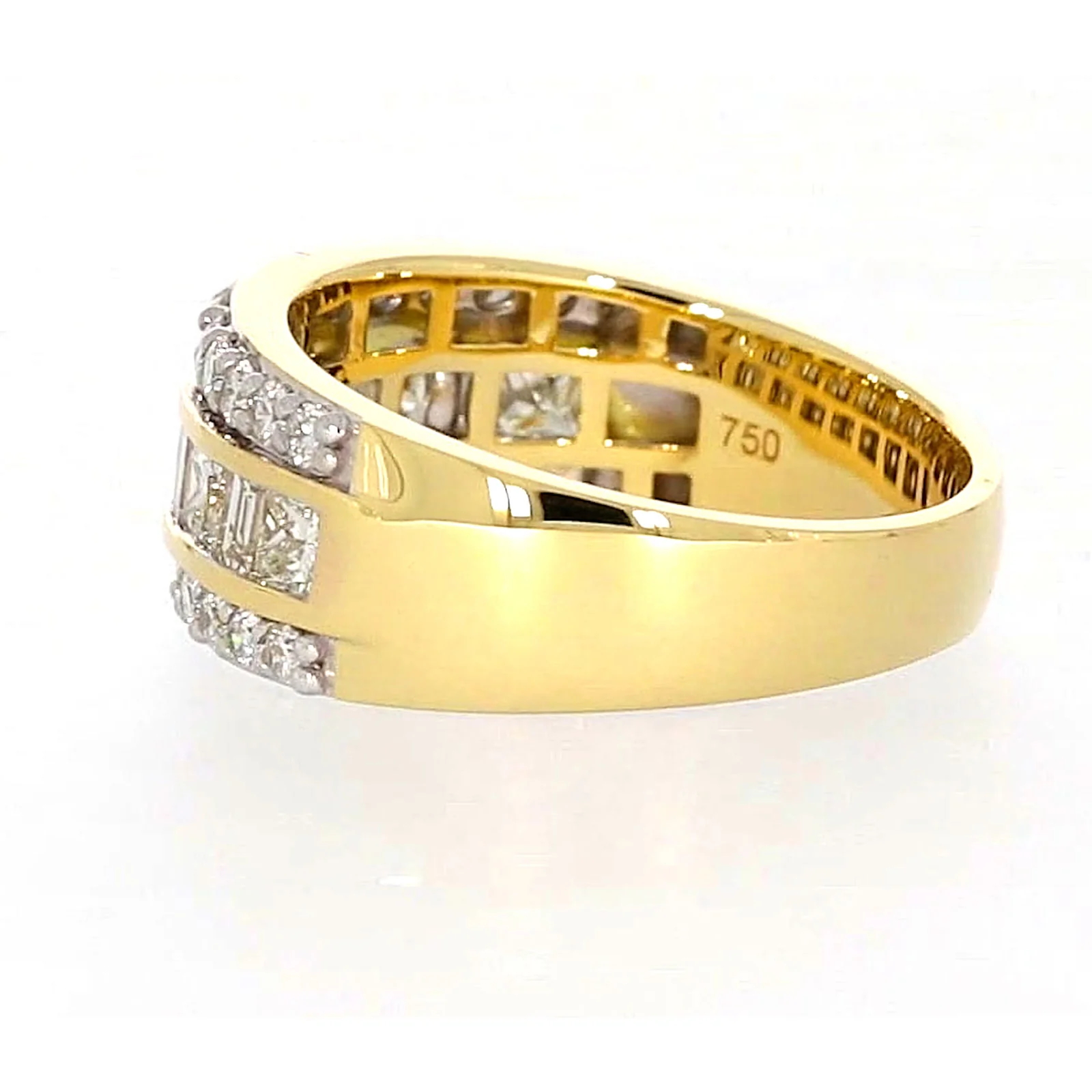 18ct Yellow Gold Princess Cut with 1.50 Carat tw of Diamonds Ring - Image 23
