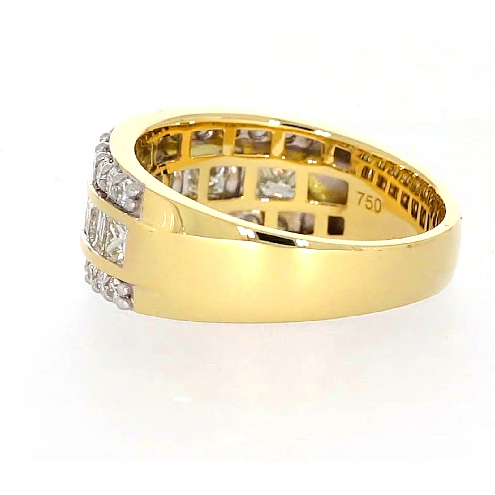 18ct Yellow Gold Princess Cut with 1.50 Carat tw of Diamonds Ring - Image 25