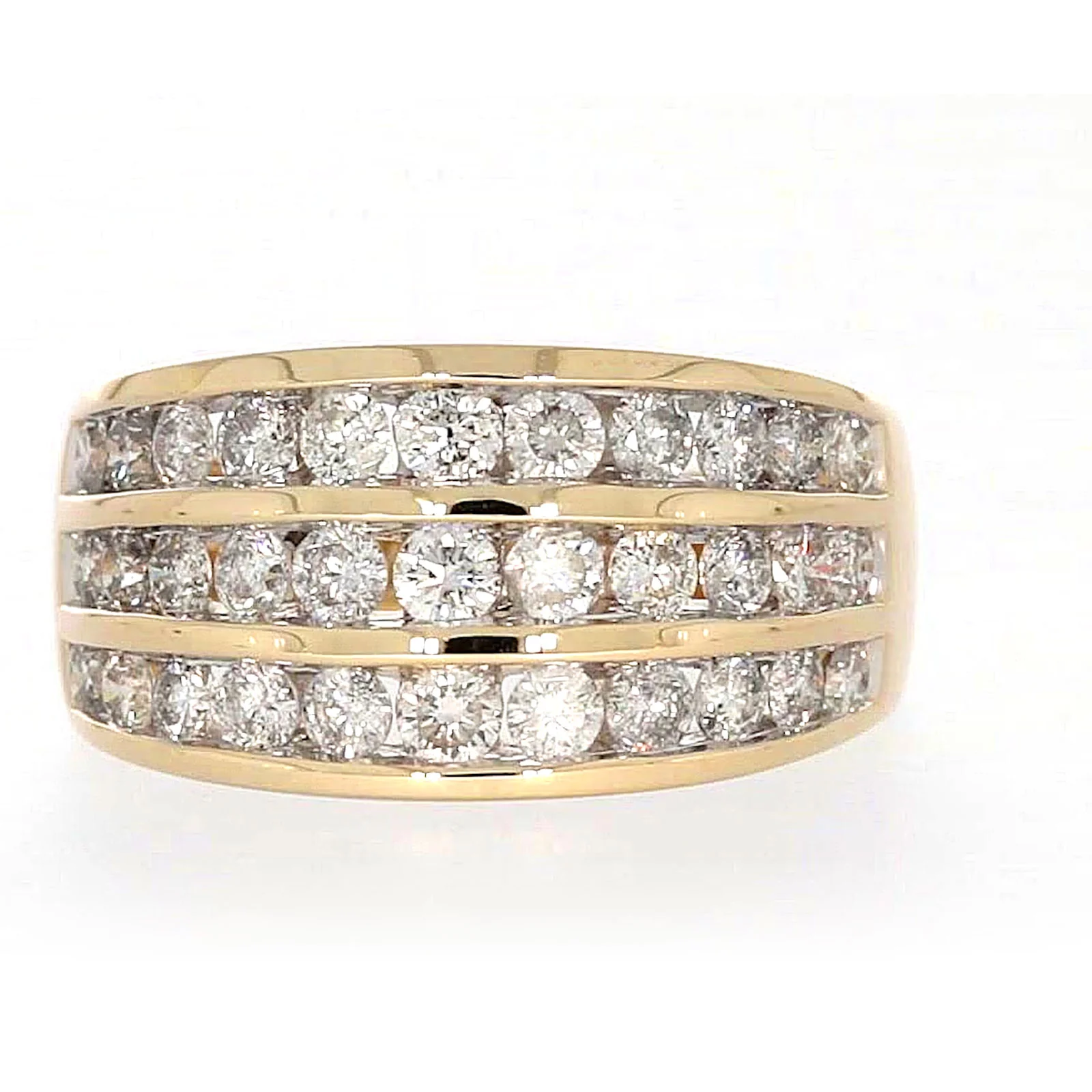 9ct Yellow Gold Round Brilliant Cut with 2 CARAT tw of Diamonds Ring - Image 2