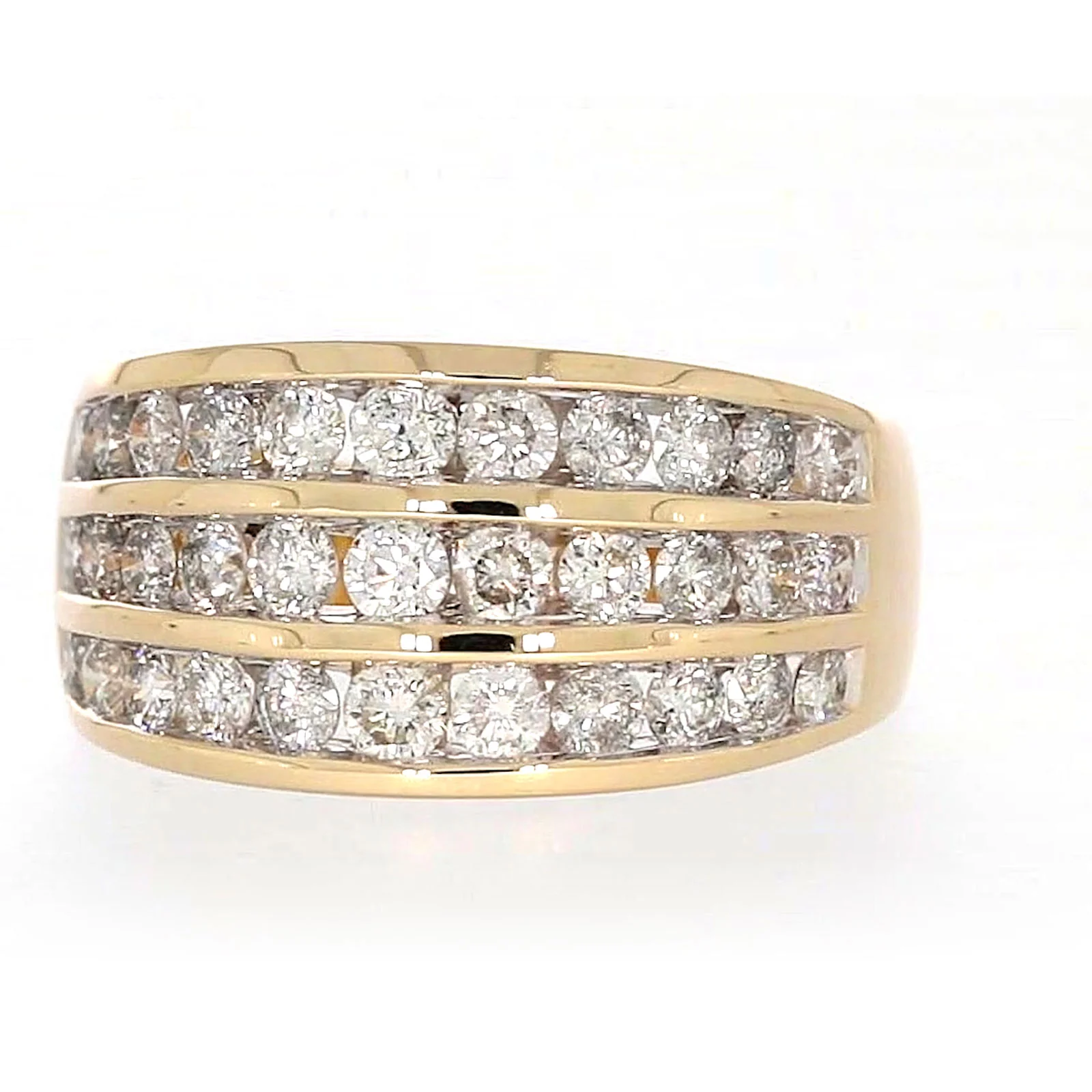 9ct Yellow Gold Round Brilliant Cut with 2 CARAT tw of Diamonds Ring - Image 4
