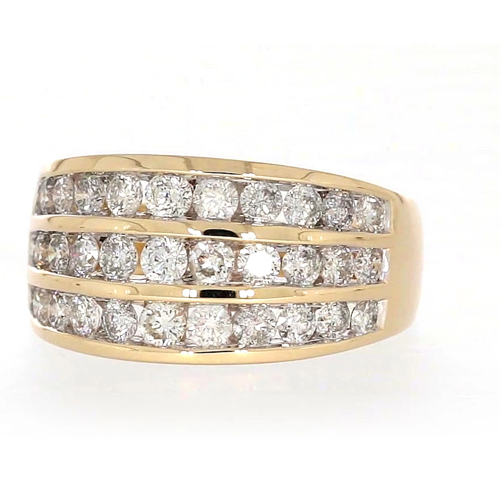9ct Yellow Gold Round Brilliant Cut with 2 CARAT tw of Diamonds Ring - Image 5
