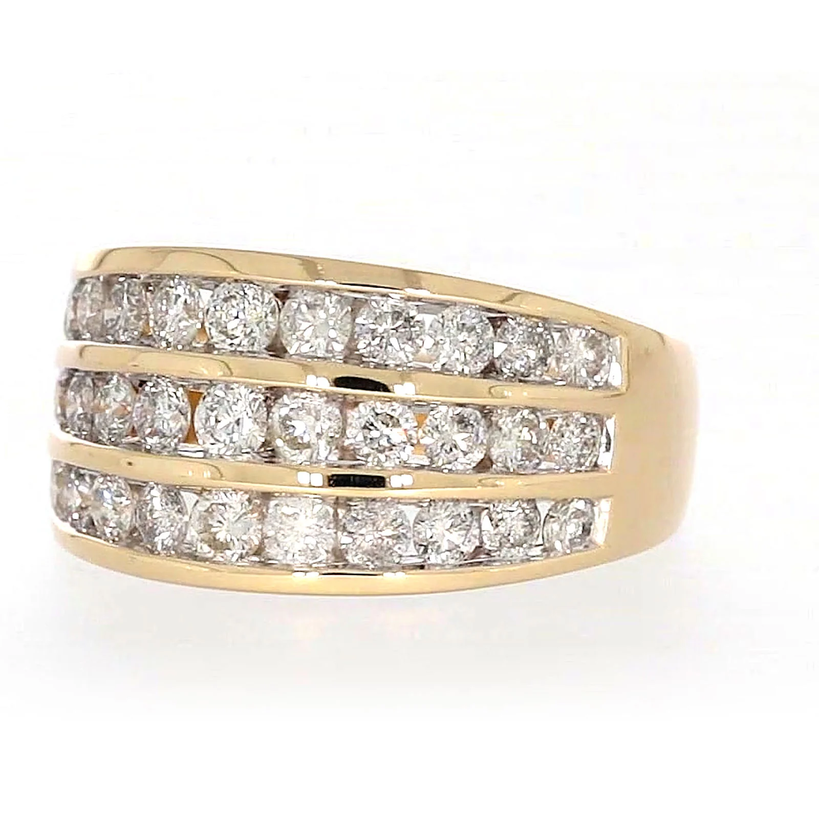 9ct Yellow Gold Round Brilliant Cut with 2 CARAT tw of Diamonds Ring - Image 7