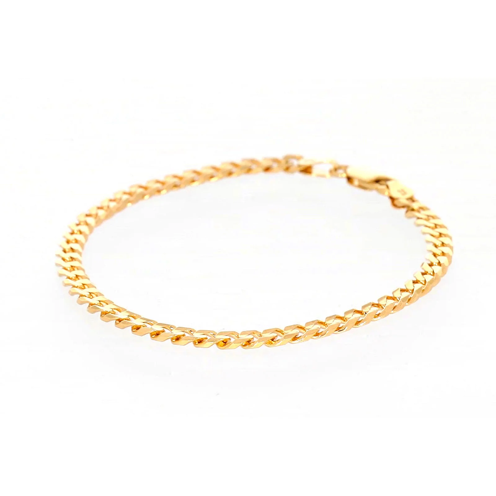 9ct Yellow Gold 19cm Curb Bracelet - Image 10