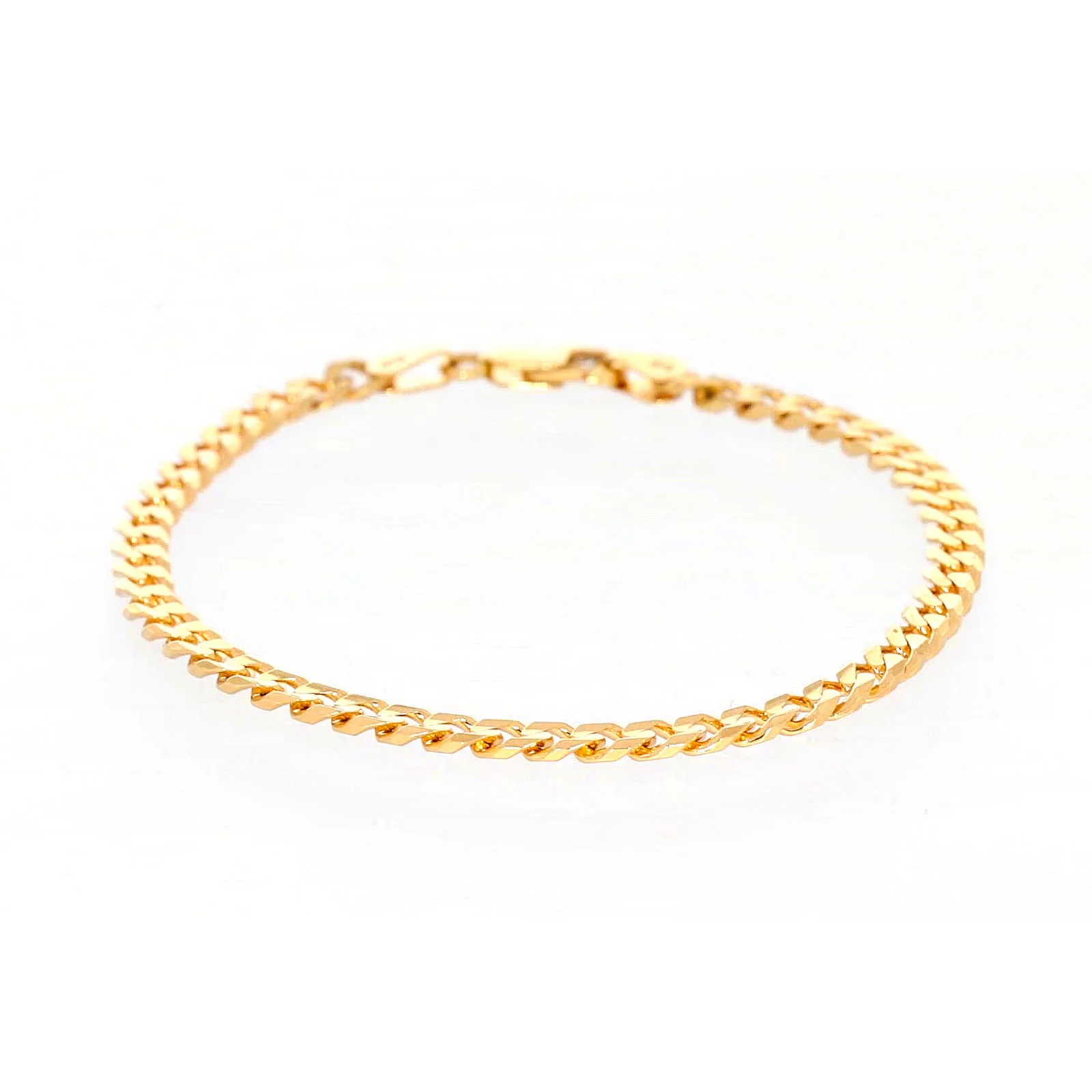 9ct Yellow Gold 19cm Curb Bracelet - Image 2