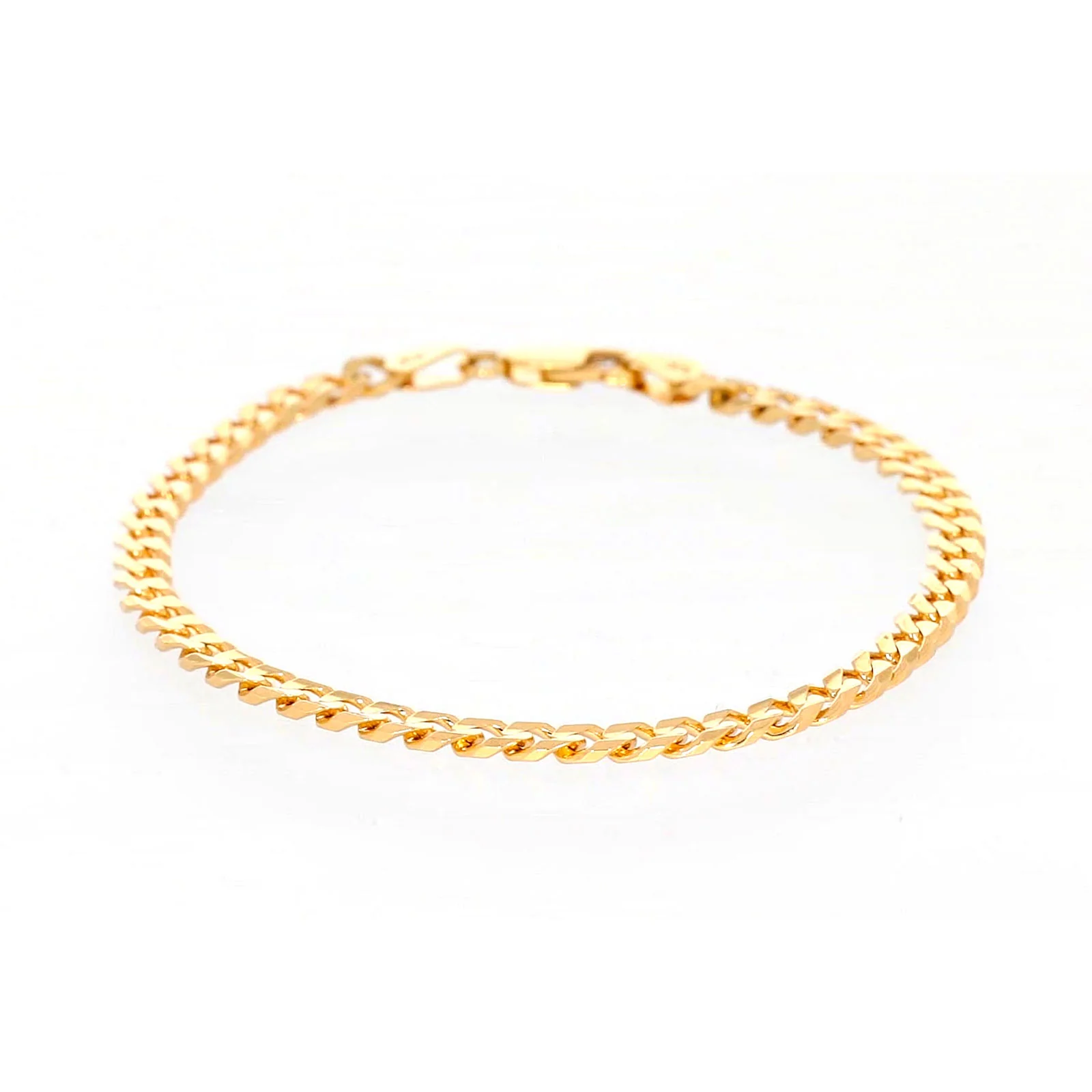 9ct Yellow Gold 19cm Curb Bracelet - Image 3