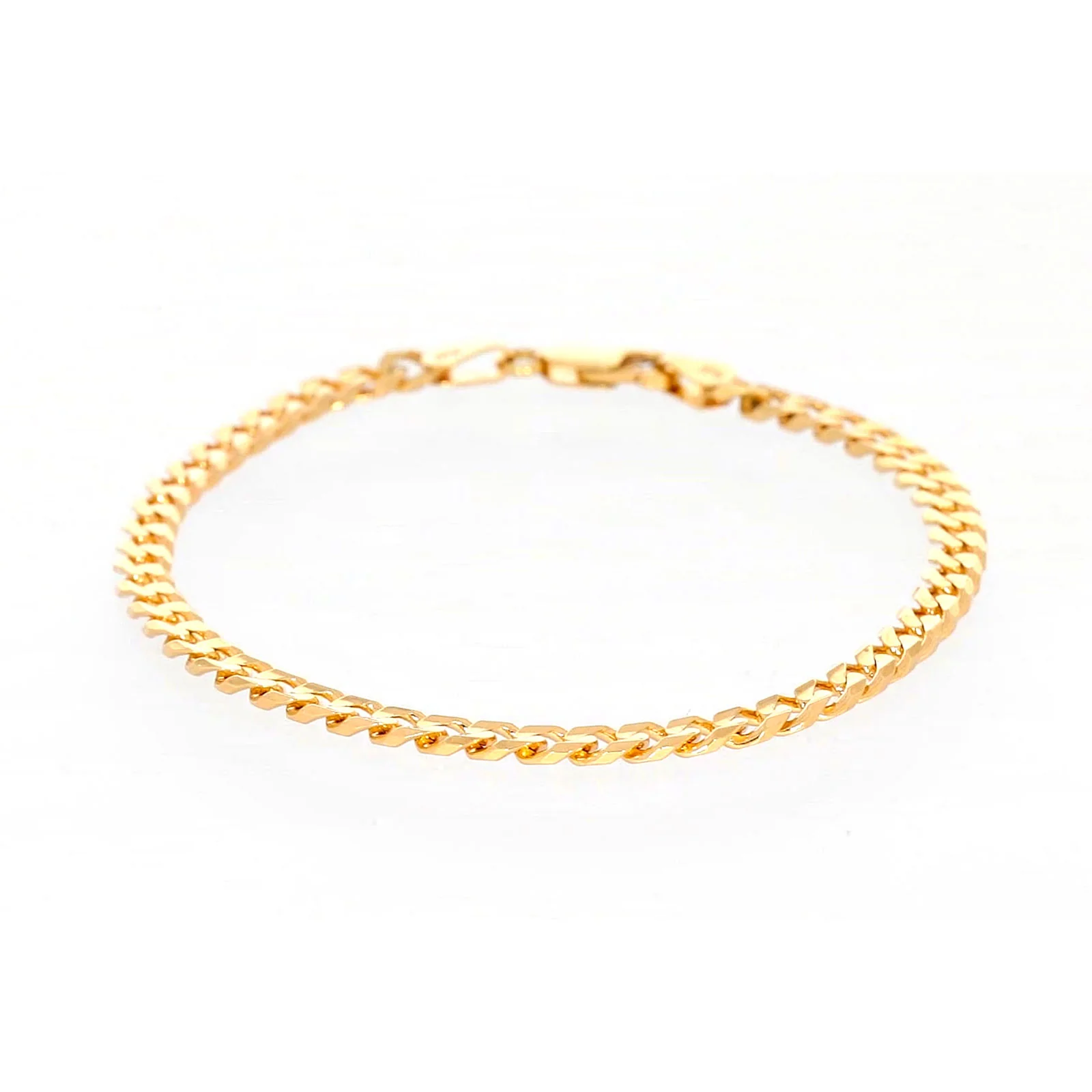 9ct Yellow Gold 19cm Curb Bracelet - Image 4