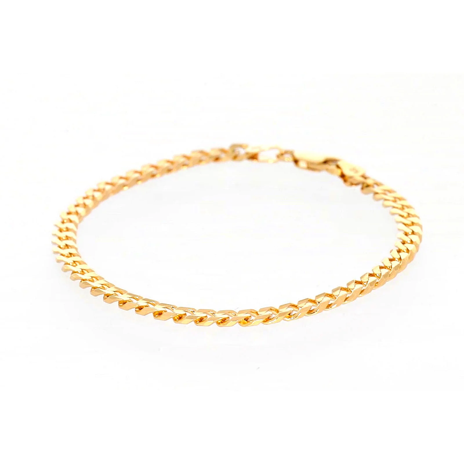 9ct Yellow Gold 19cm Curb Bracelet - Image 8