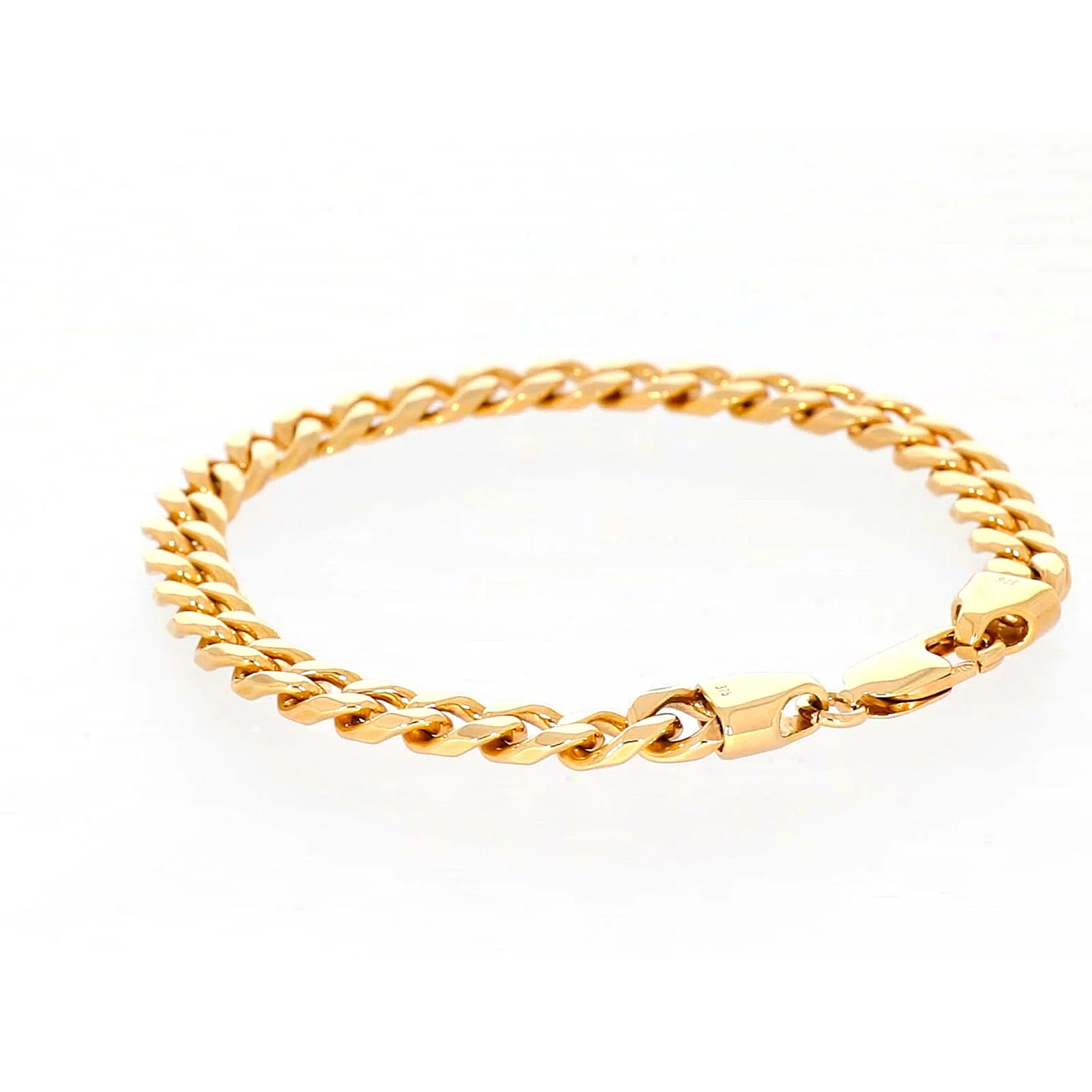 9ct Yellow Gold 21cm Curb Bracelet - Image 28