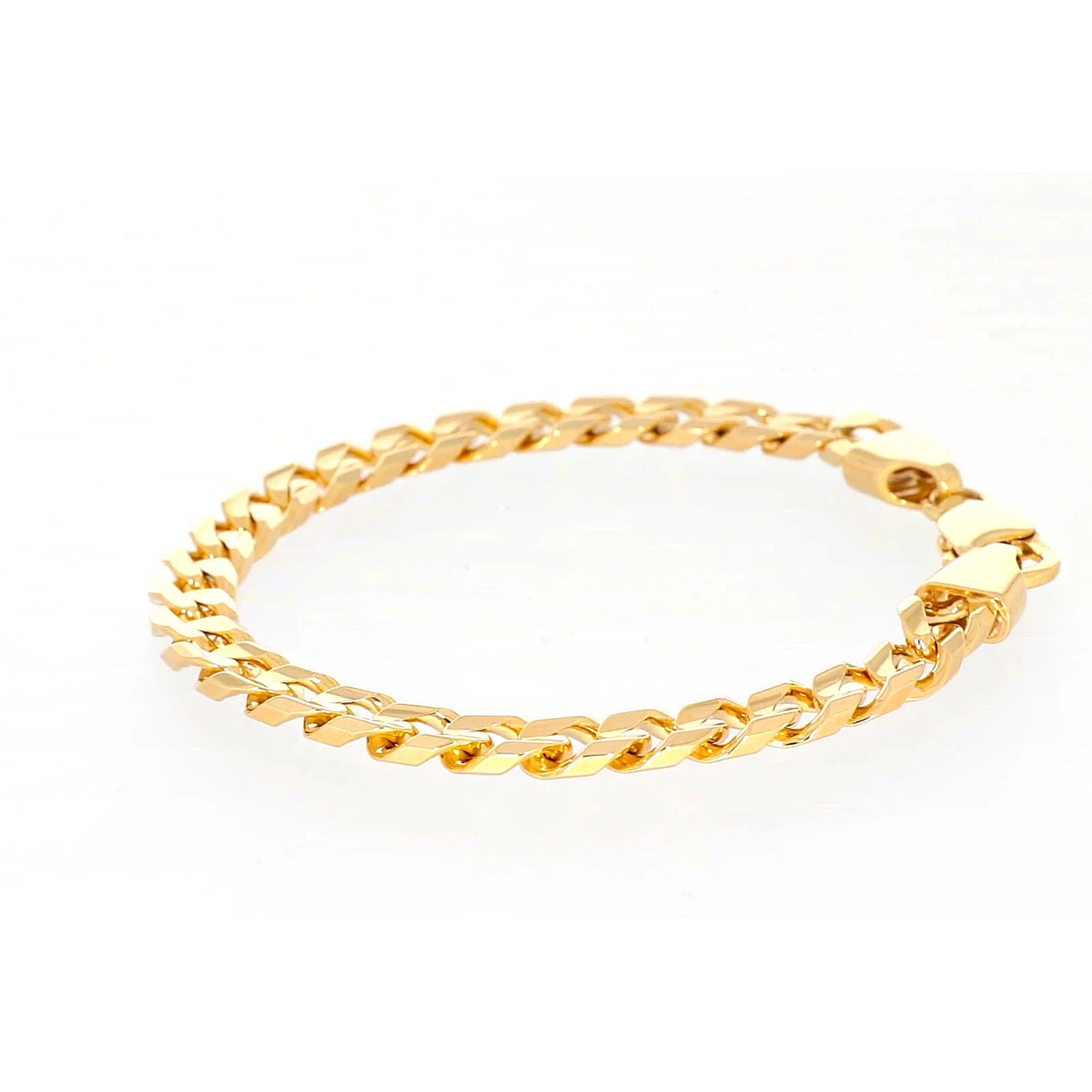 9ct Yellow Gold 23cm Curb Bracelet - Image 19