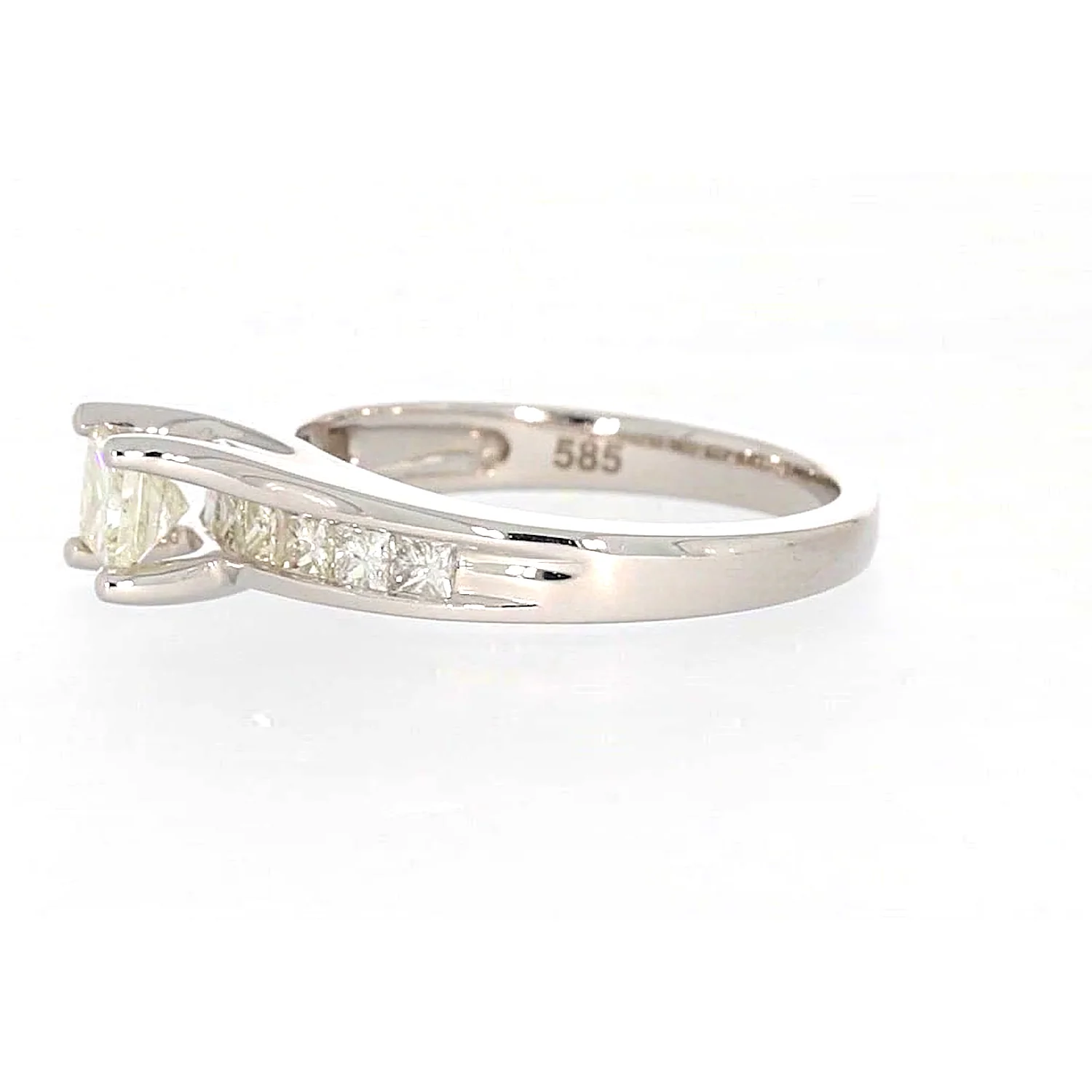 New York 14ct White Gold Princess Cut with 1 CARAT tw of Diamonds Ring - Image 18