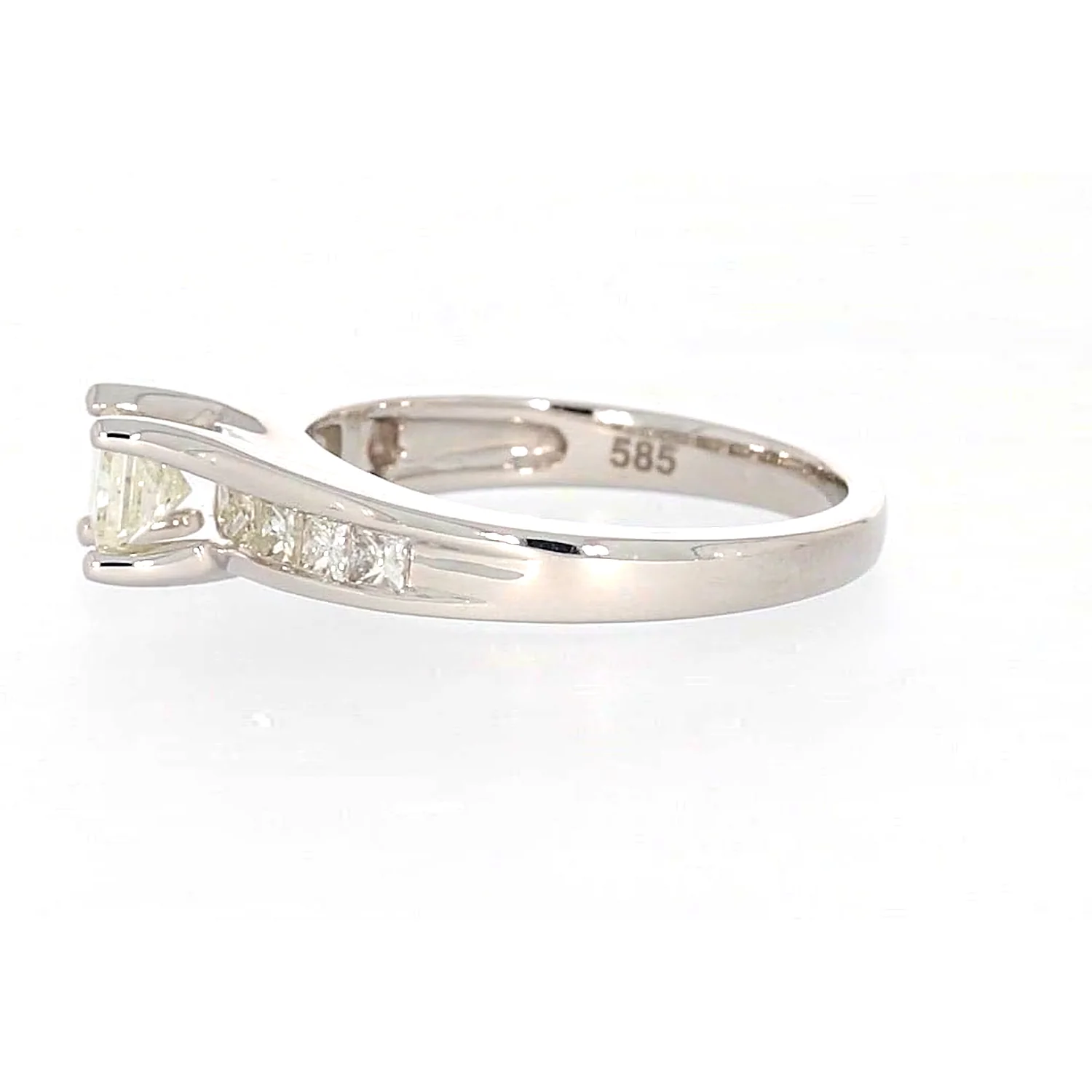 New York 14ct White Gold Princess Cut with 1 CARAT tw of Diamonds Ring - Image 20