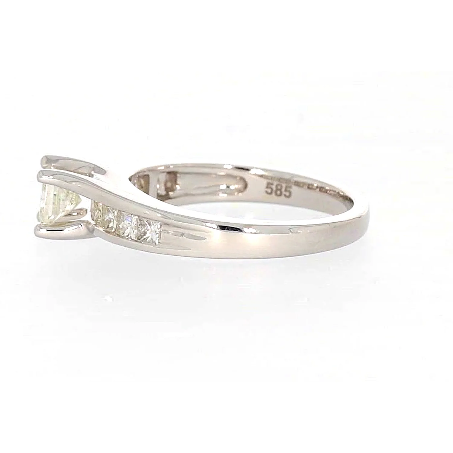 New York 14ct White Gold Princess Cut with 1 CARAT tw of Diamonds Ring - Image 21