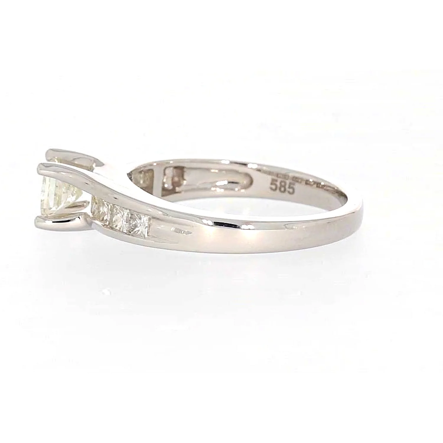 New York 14ct White Gold Princess Cut with 1 CARAT tw of Diamonds Ring - Image 22