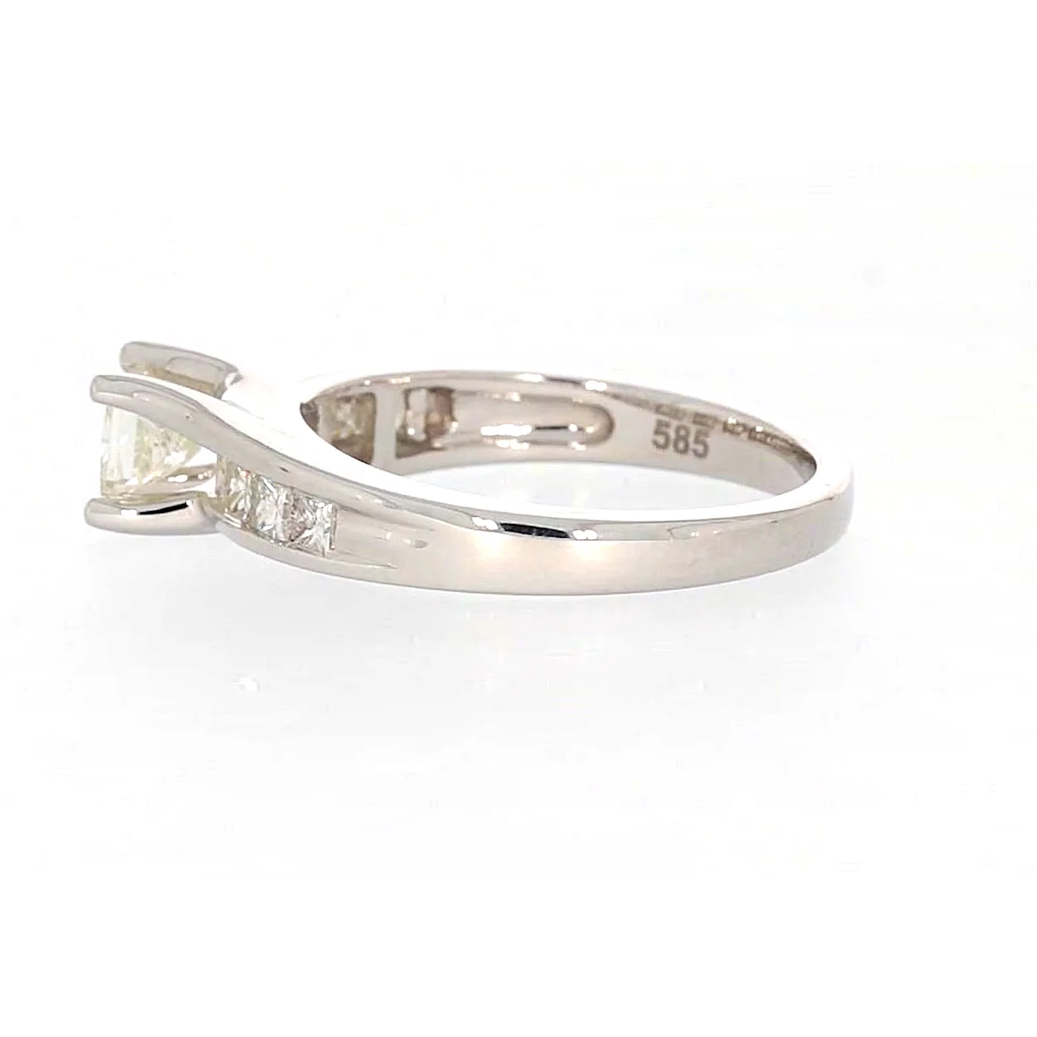 New York 14ct White Gold Princess Cut with 1 CARAT tw of Diamonds Ring - Image 23
