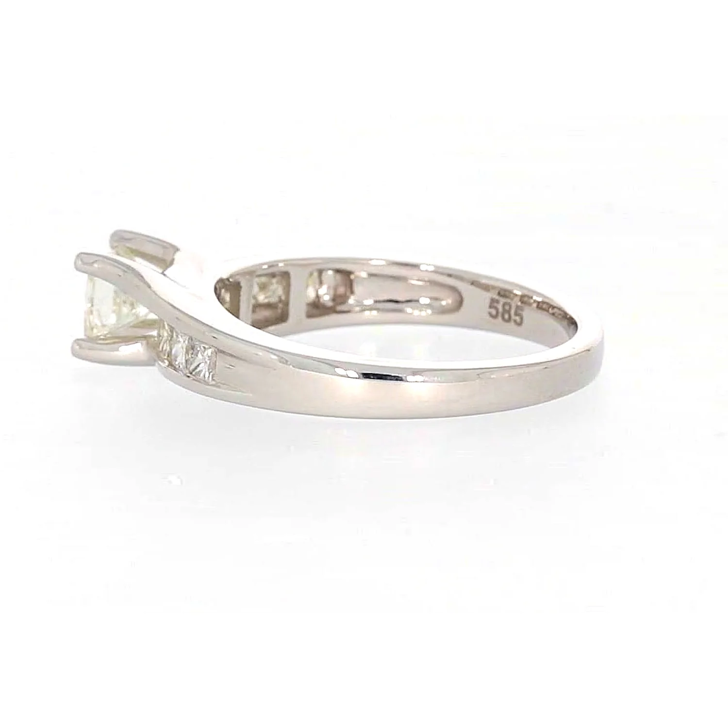 New York 14ct White Gold Princess Cut with 1 CARAT tw of Diamonds Ring - Image 25