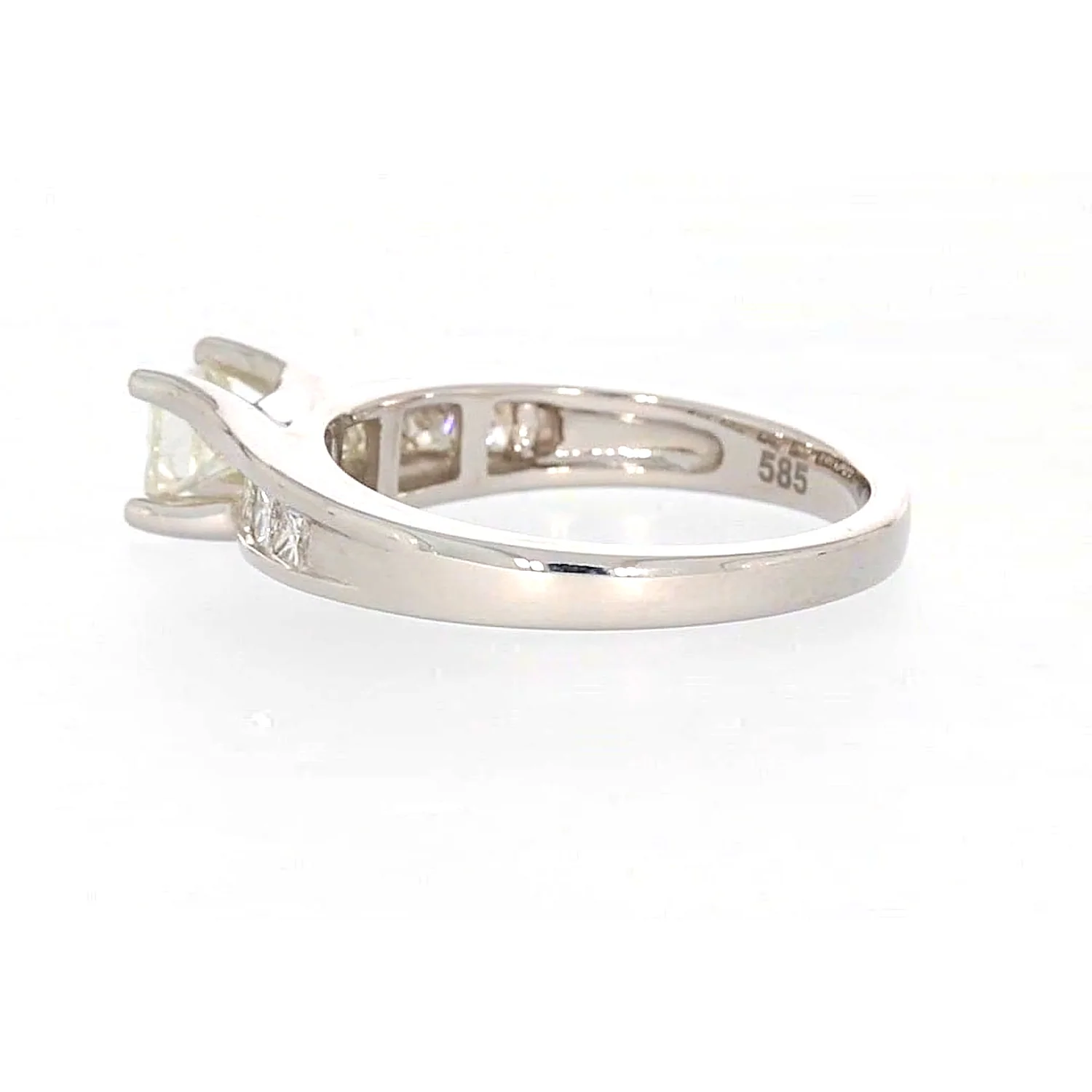 New York 14ct White Gold Princess Cut with 1 CARAT tw of Diamonds Ring - Image 26