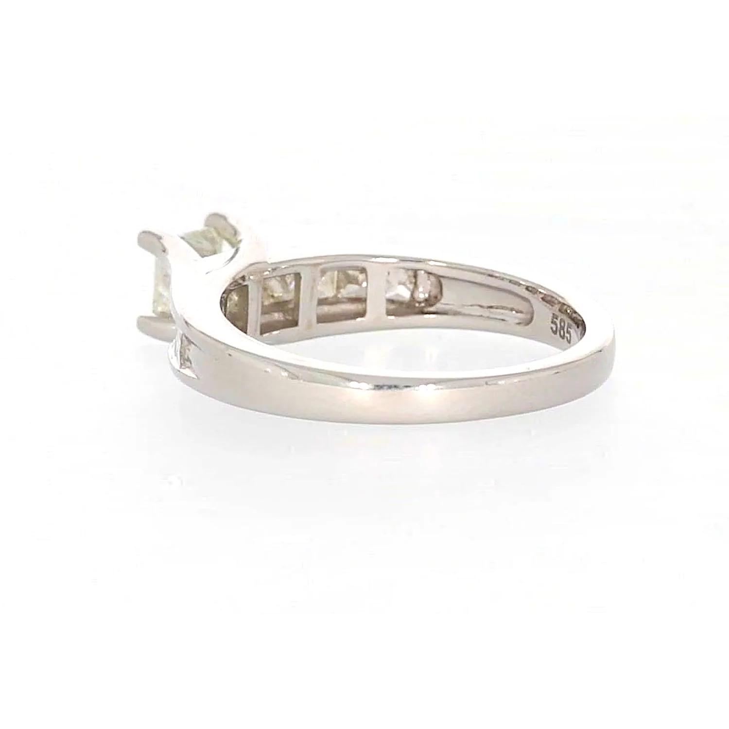 New York 14ct White Gold Princess Cut with 1 CARAT tw of Diamonds Ring - Image 30