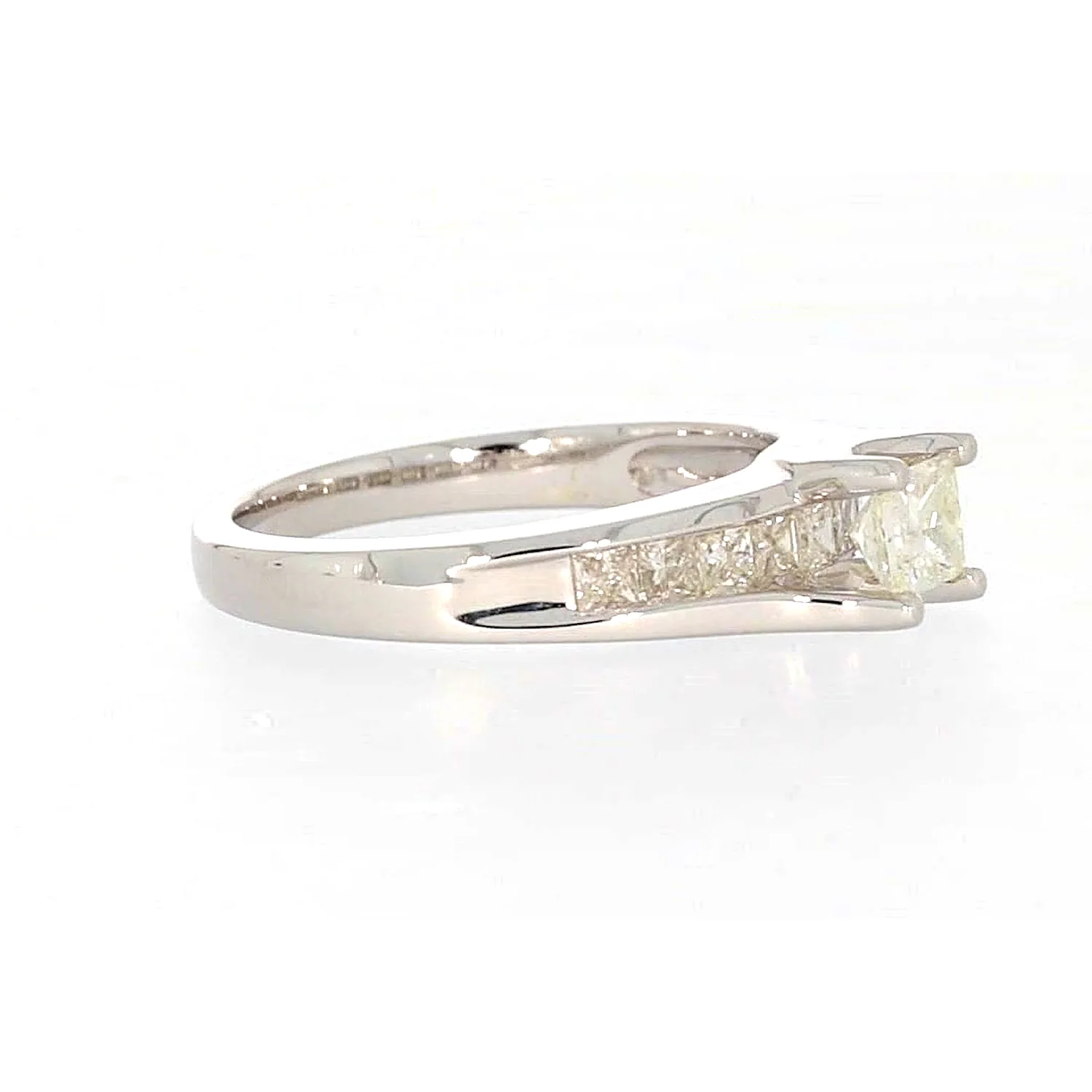 New York 14ct White Gold Princess Cut with 1 CARAT tw of Diamonds Ring - Image 64