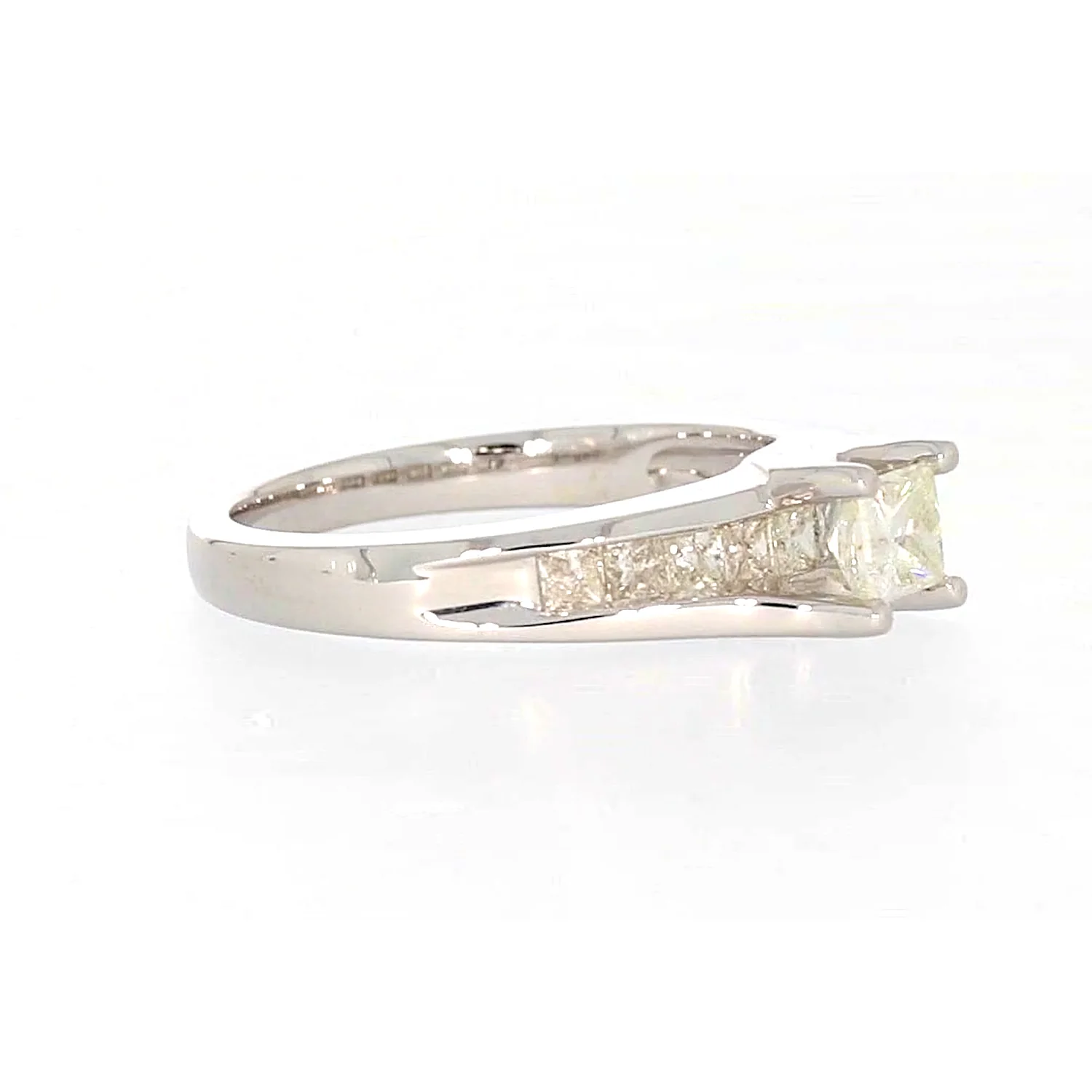 New York 14ct White Gold Princess Cut with 1 CARAT tw of Diamonds Ring - Image 65