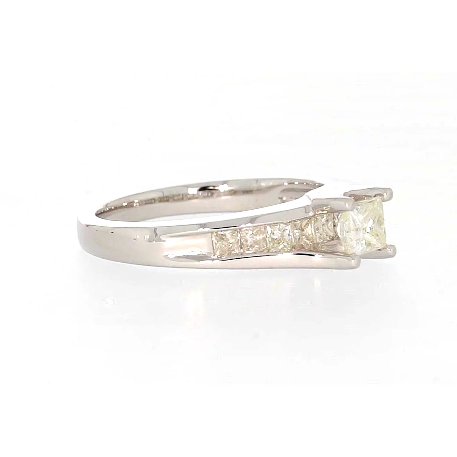 New York 14ct White Gold Princess Cut with 1 CARAT tw of Diamonds Ring - Image 66