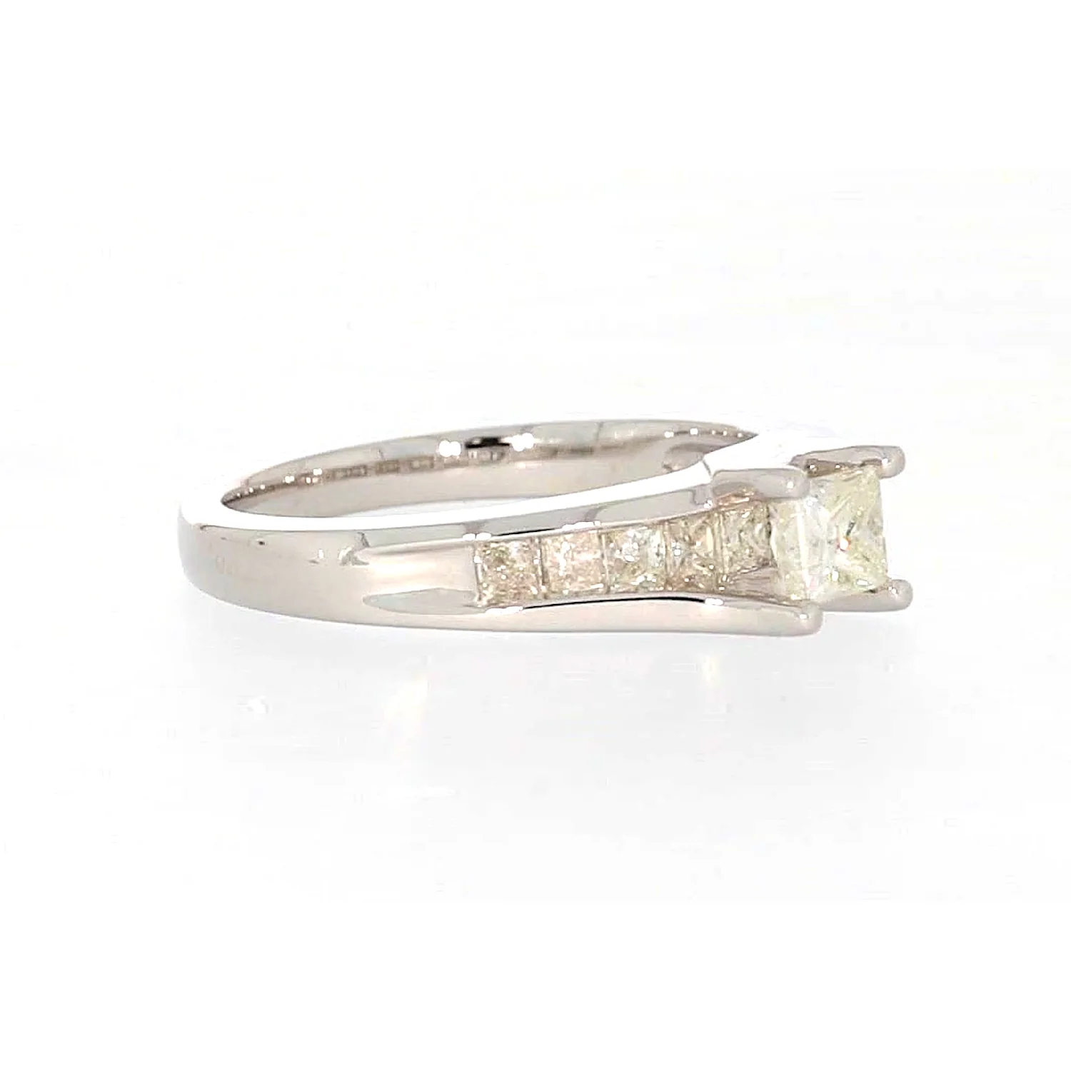 New York 14ct White Gold Princess Cut with 1 CARAT tw of Diamonds Ring - Image 67