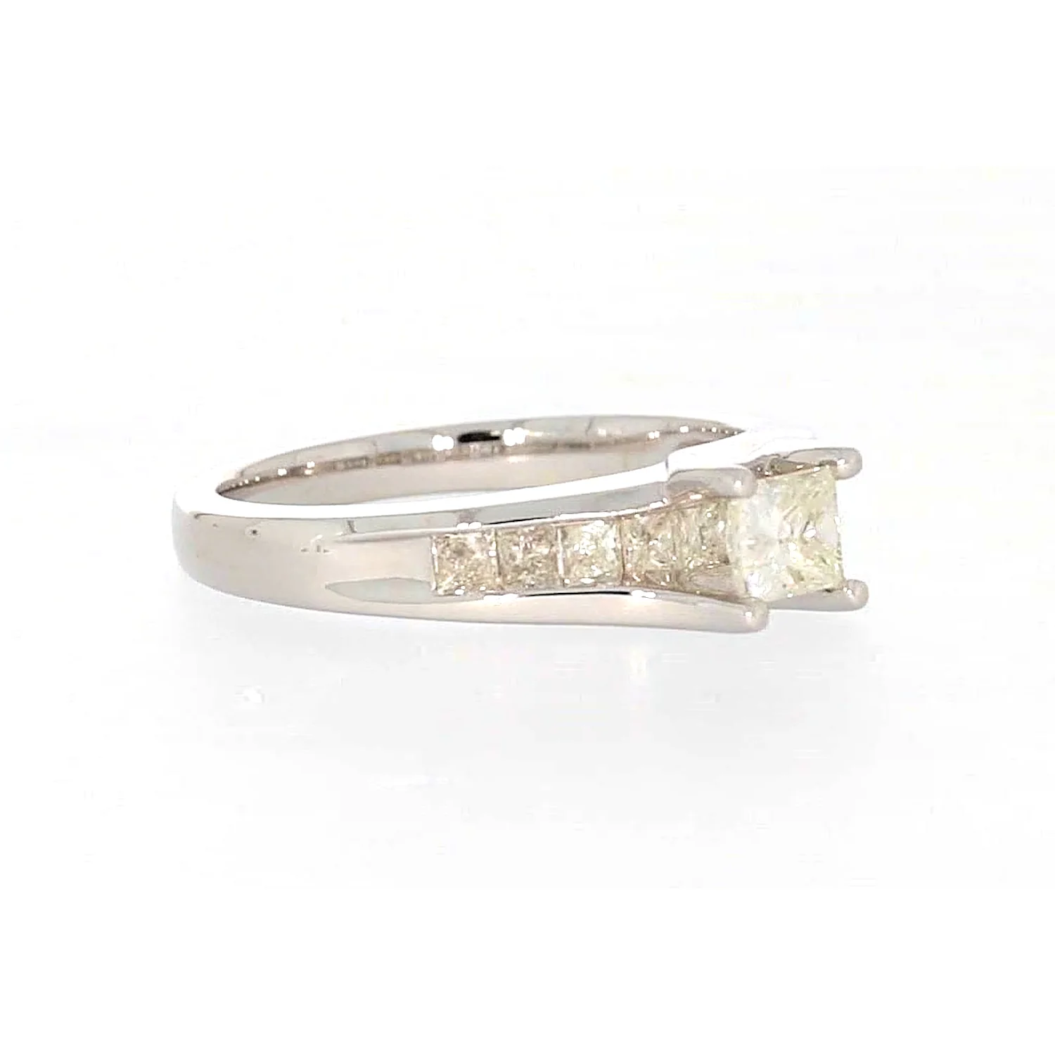 New York 14ct White Gold Princess Cut with 1 CARAT tw of Diamonds Ring - Image 68
