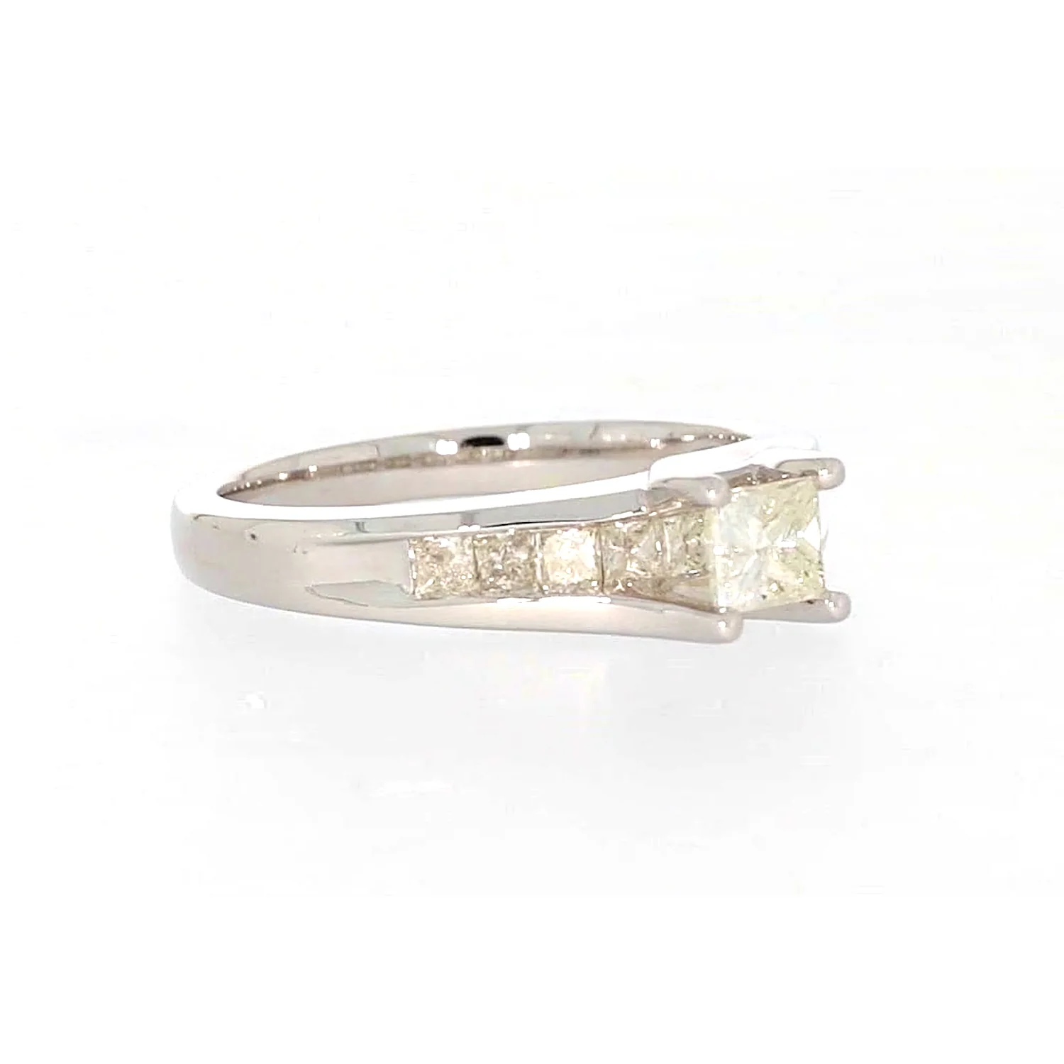 New York 14ct White Gold Princess Cut with 1 CARAT tw of Diamonds Ring - Image 69
