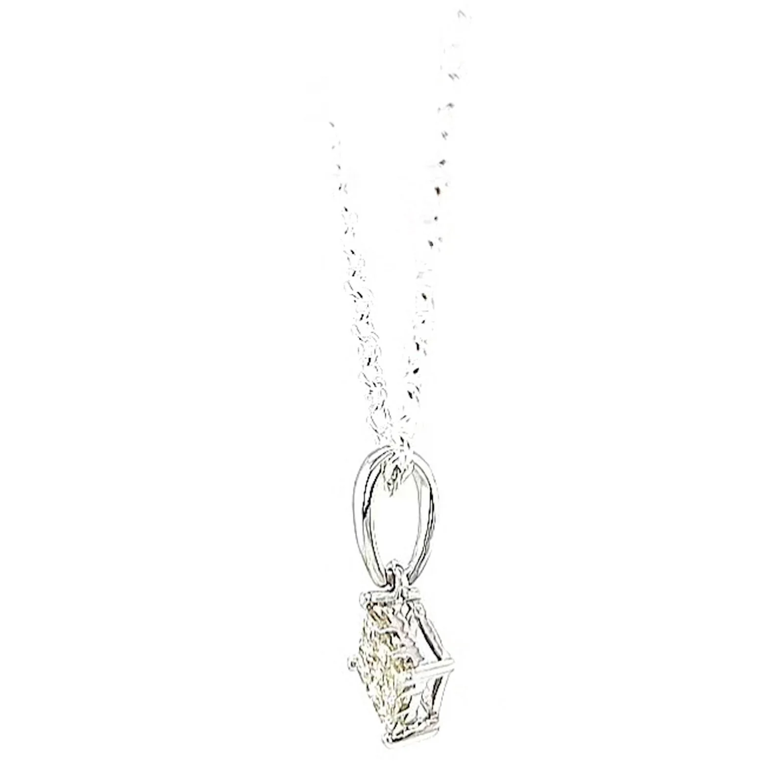 9ct White Gold Princess Cut with 0.15 CARAT tw of Diamond Pendant - Image 18