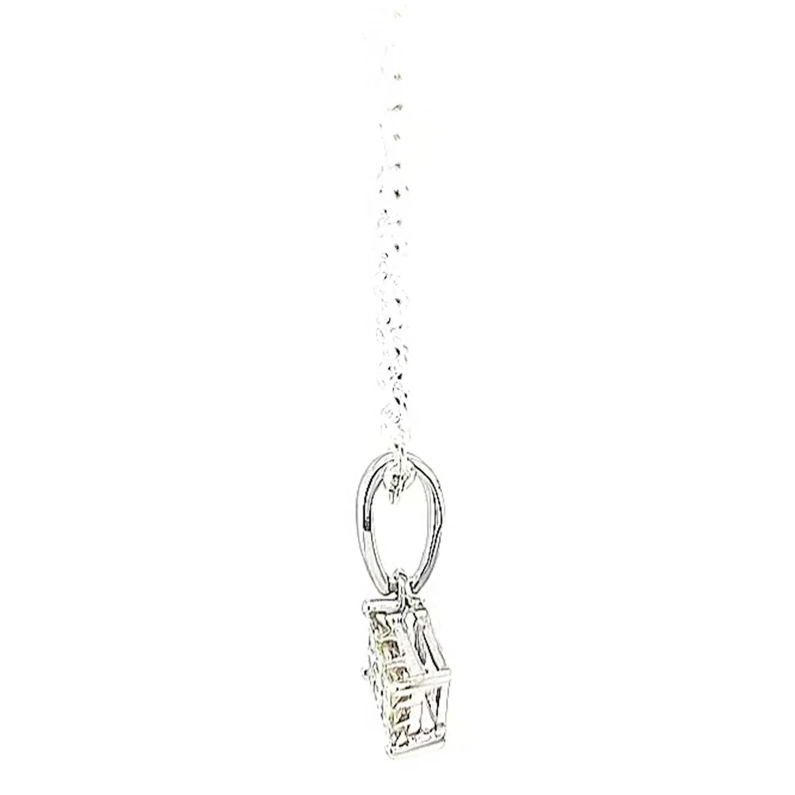 9ct White Gold Princess Cut with 0.15 CARAT tw of Diamond Pendant - Image 20