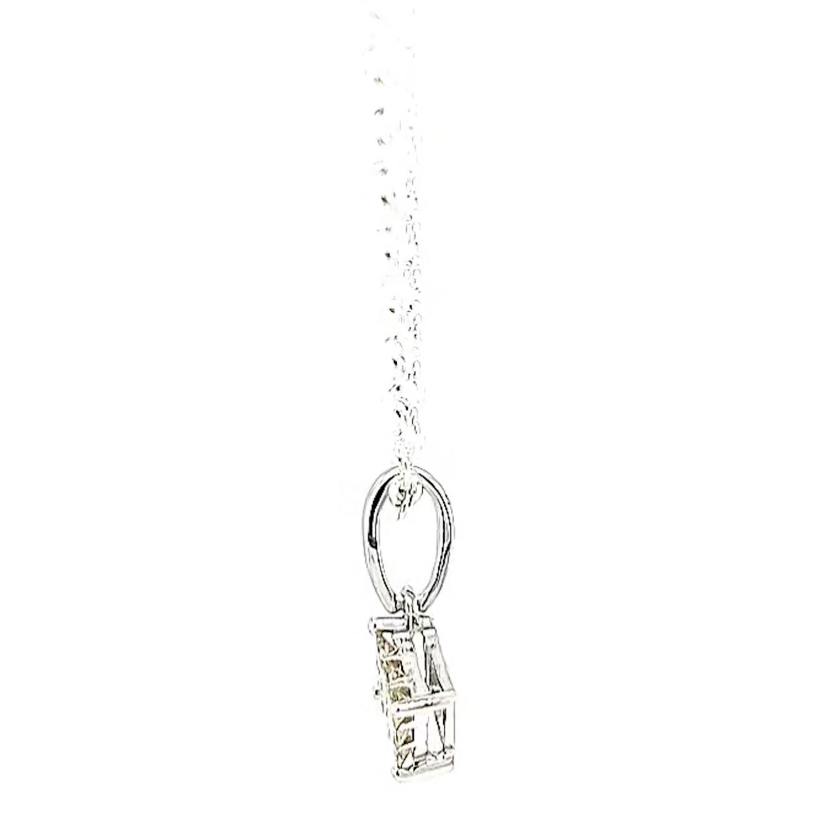 9ct White Gold Princess Cut with 0.15 CARAT tw of Diamond Pendant - Image 21