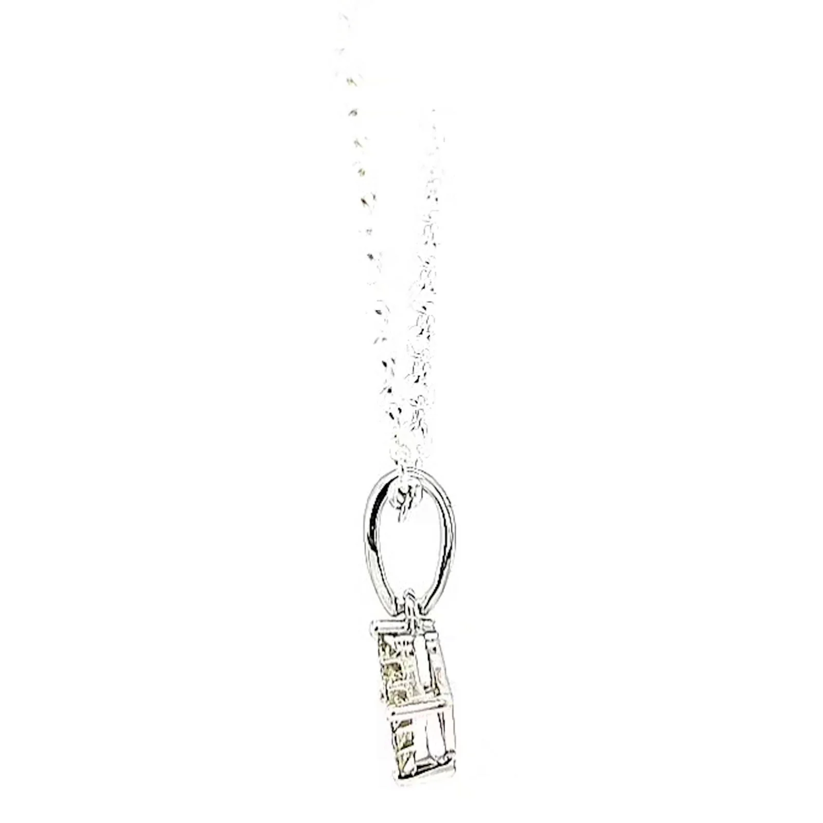 9ct White Gold Princess Cut with 0.15 CARAT tw of Diamond Pendant - Image 22