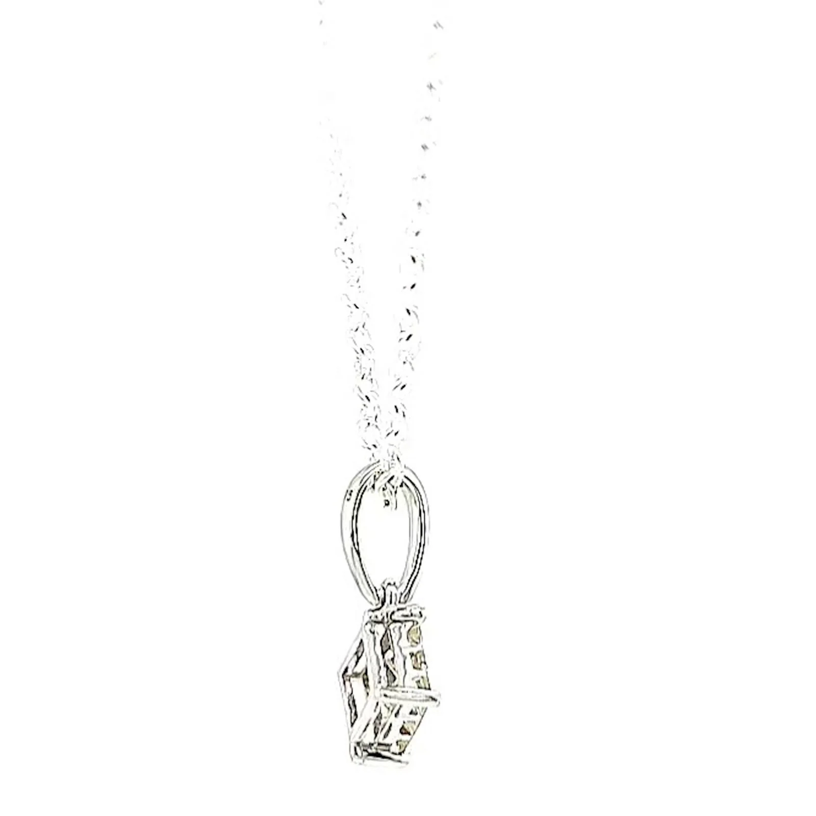 9ct White Gold Princess Cut with 0.15 CARAT tw of Diamond Pendant - Image 55