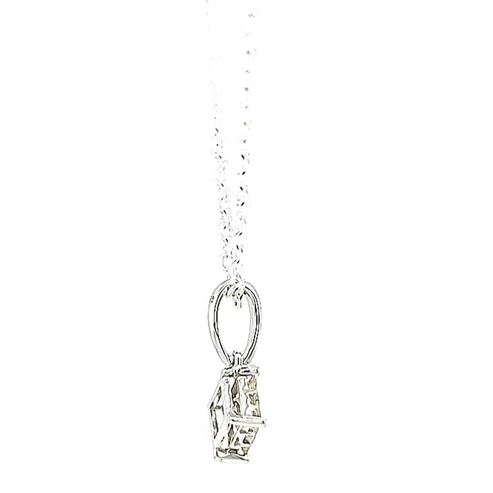 9ct White Gold Princess Cut with 0.15 CARAT tw of Diamond Pendant - Image 56
