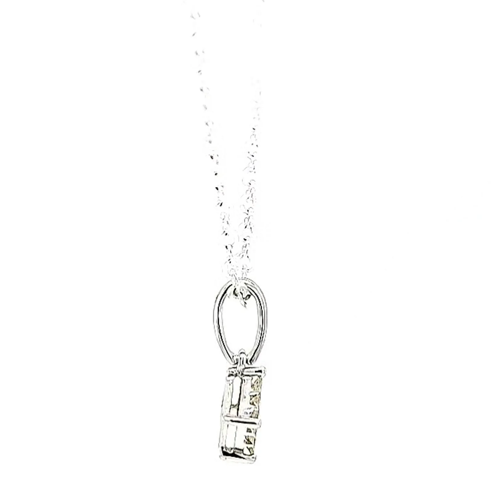 9ct White Gold Princess Cut with 0.15 CARAT tw of Diamond Pendant - Image 59