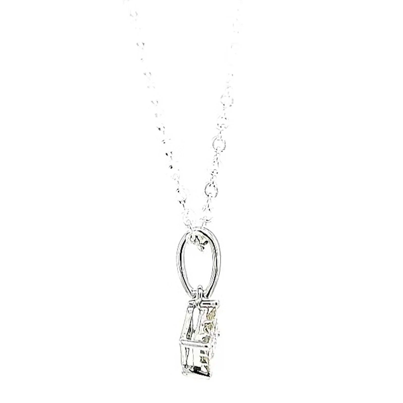 9ct White Gold Princess Cut with 0.15 CARAT tw of Diamond Pendant - Image 61
