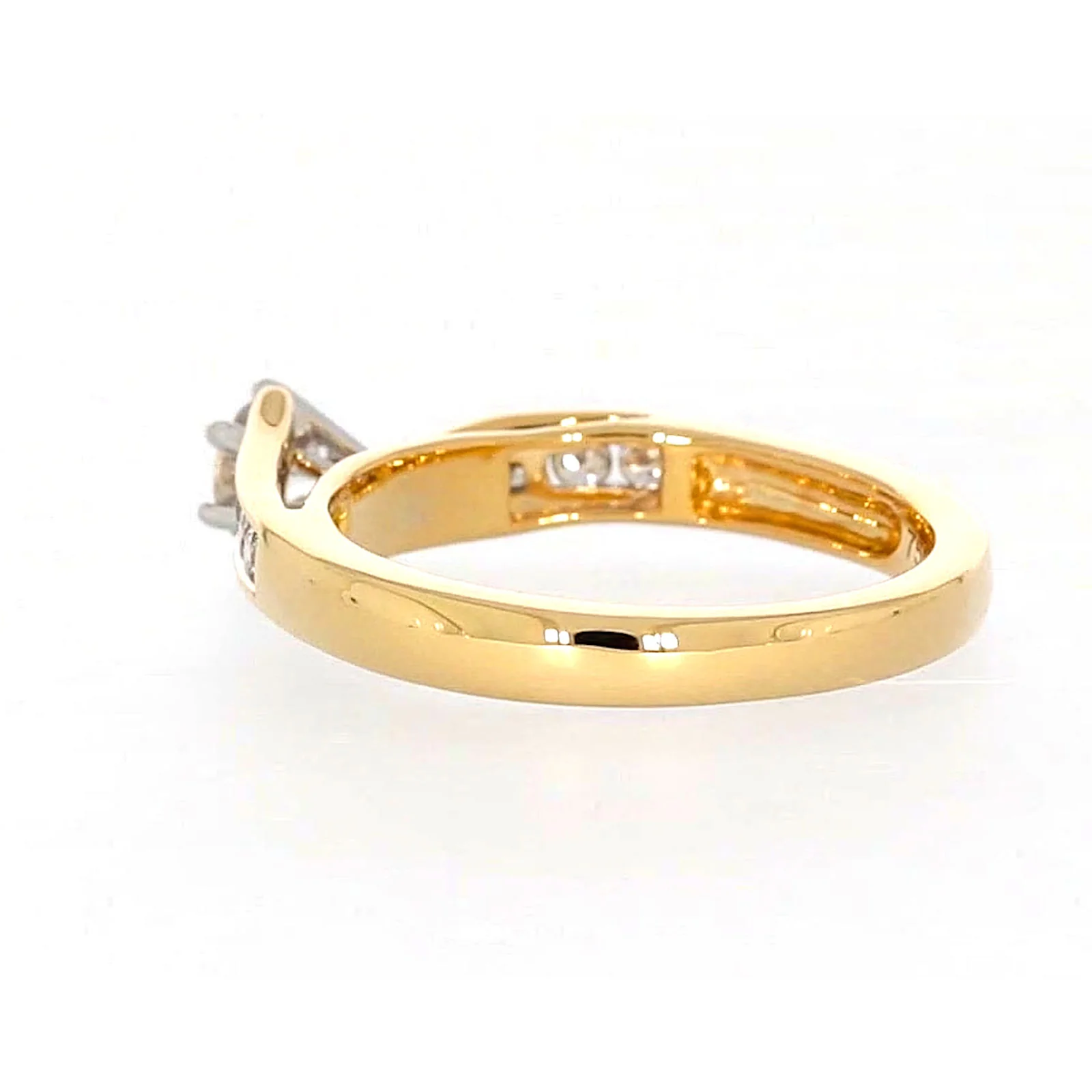 18ct Two Tone Gold Round Brilliant Cut with 0.50 Carat tw of Diamonds Ring - Image 28