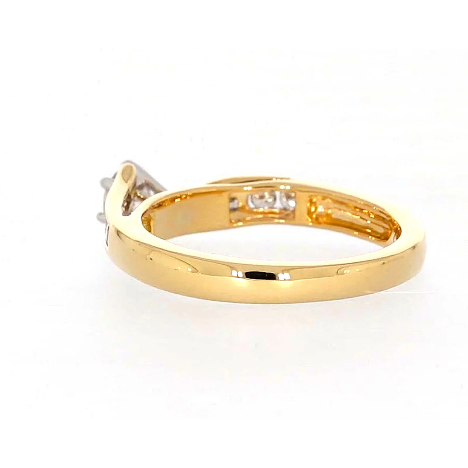 18ct Two Tone Gold Round Brilliant Cut with 0.50 Carat tw of Diamonds Ring - Image 29