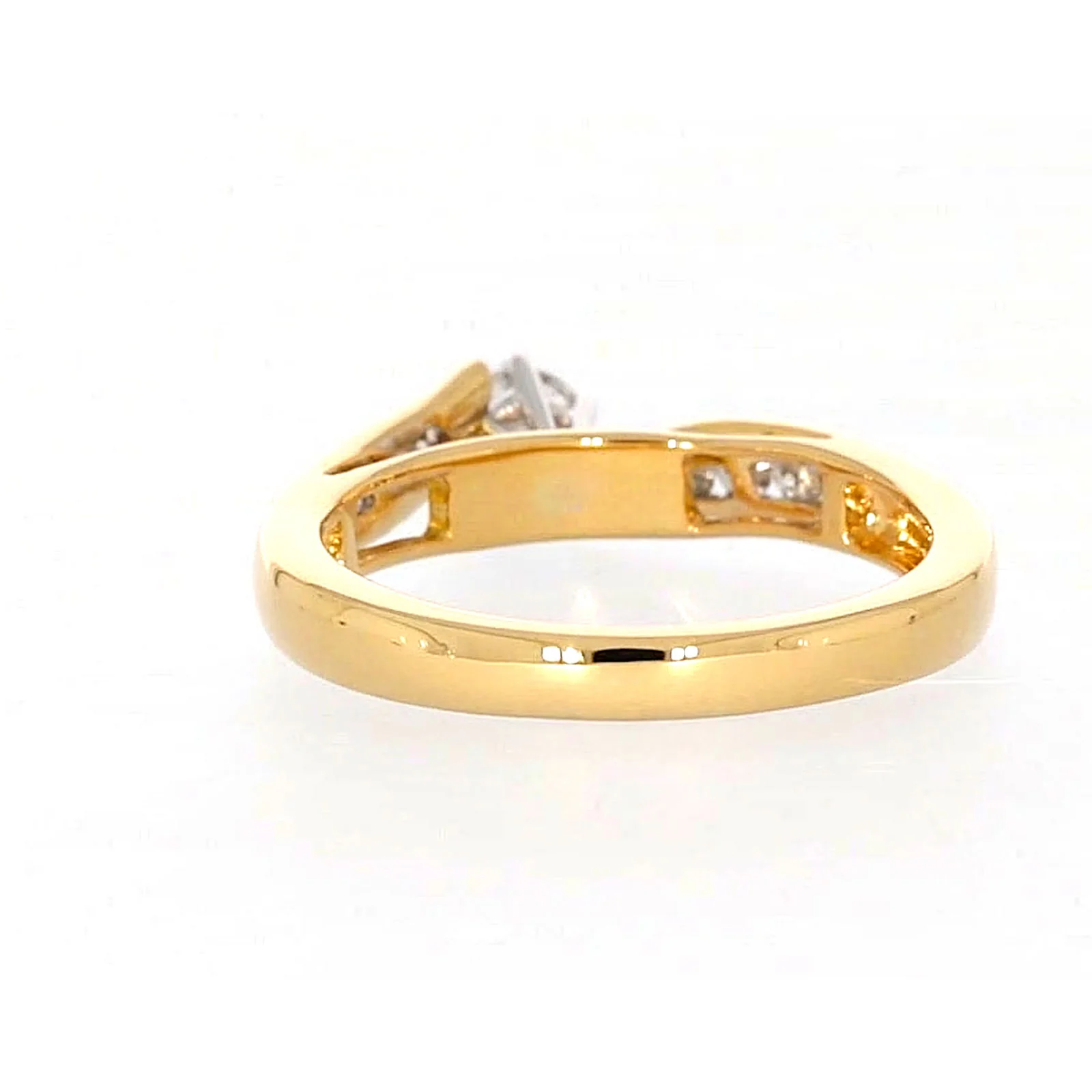 18ct Two Tone Gold Round Brilliant Cut with 0.50 Carat tw of Diamonds Ring - Image 35