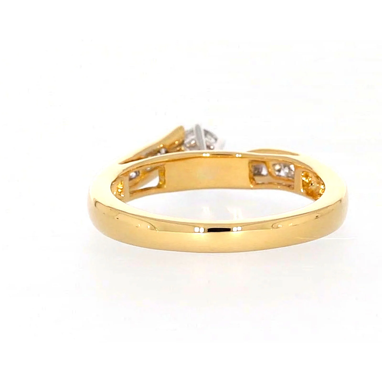 18ct Two Tone Gold Round Brilliant Cut with 0.50 Carat tw of Diamonds Ring - Image 36