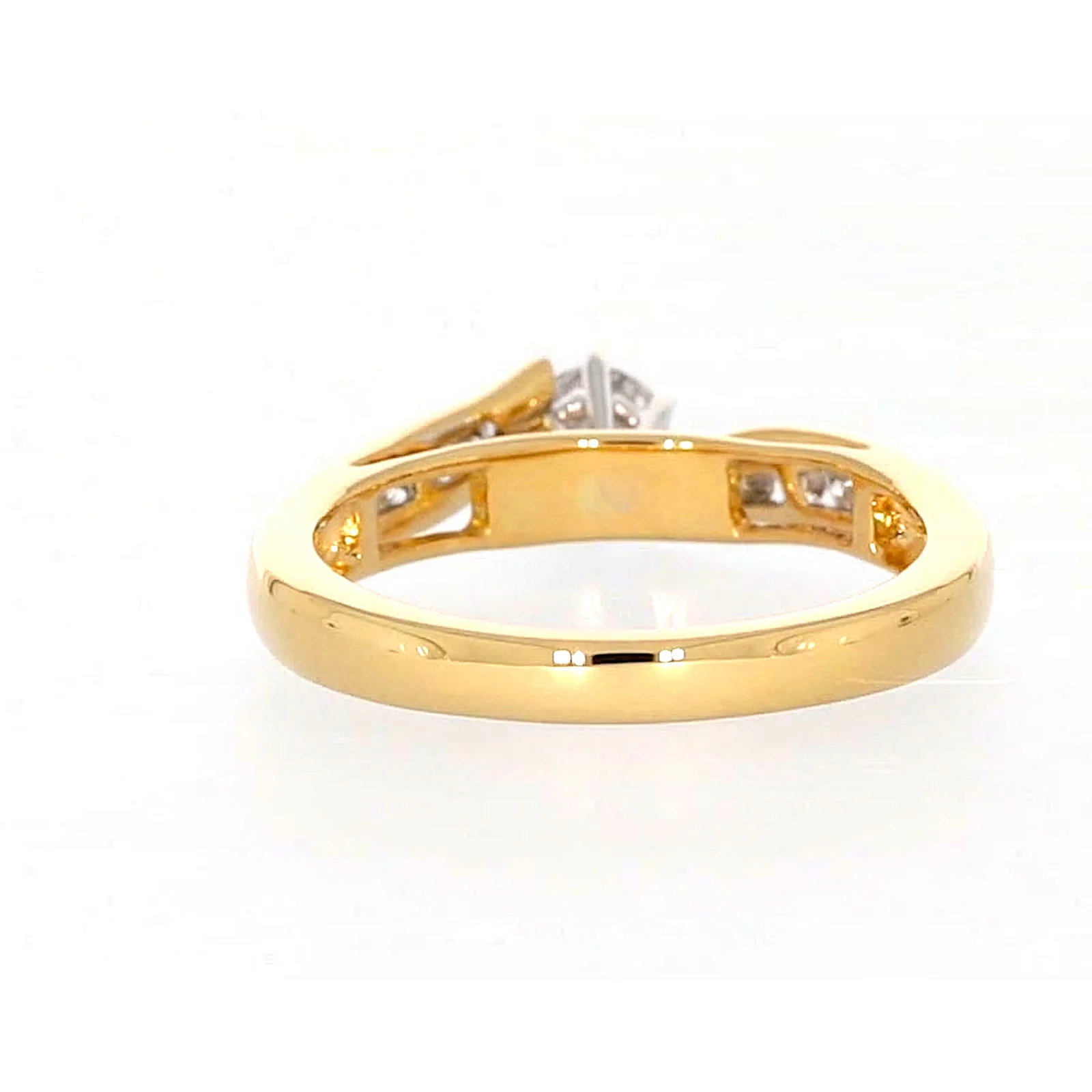 18ct Two Tone Gold Round Brilliant Cut with 0.50 Carat tw of Diamonds Ring - Image 37