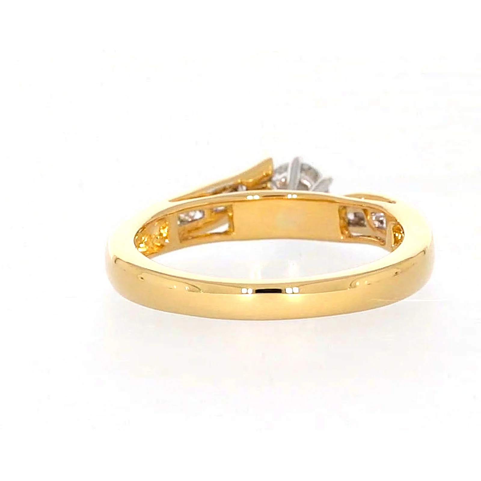18ct Two Tone Gold Round Brilliant Cut with 0.50 Carat tw of Diamonds Ring - Image 39
