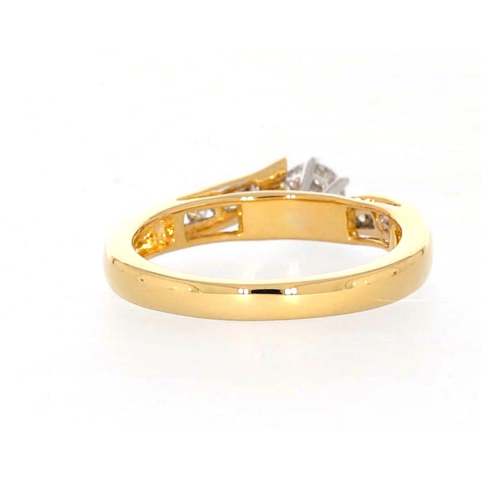18ct Two Tone Gold Round Brilliant Cut with 0.50 Carat tw of Diamonds Ring - Image 40
