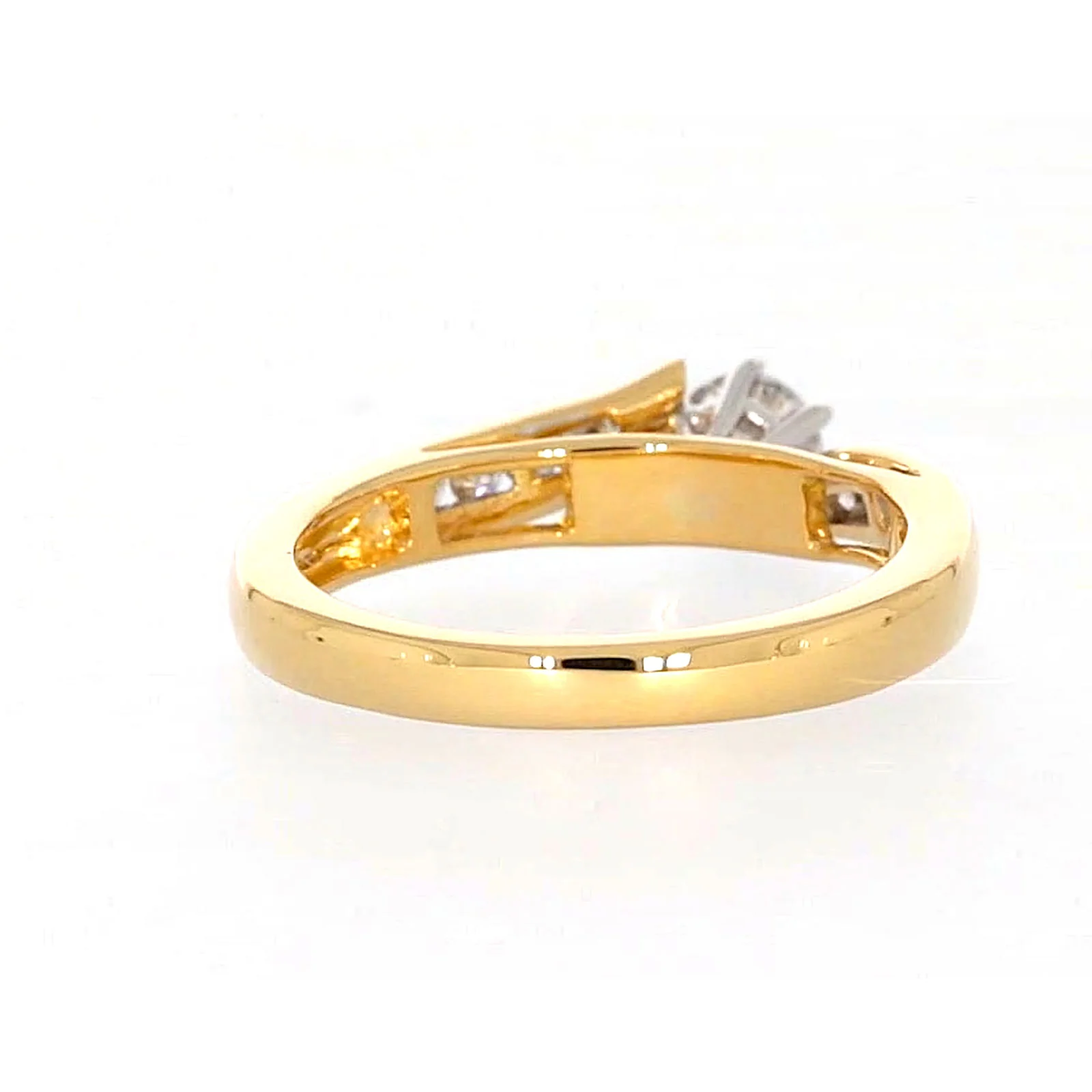 18ct Two Tone Gold Round Brilliant Cut with 0.50 Carat tw of Diamonds Ring - Image 41