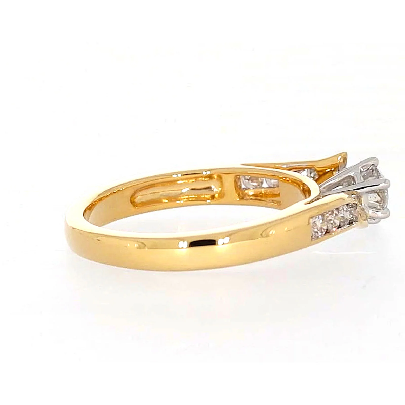 18ct Two Tone Gold Round Brilliant Cut with 0.50 Carat tw of Diamonds Ring - Image 52