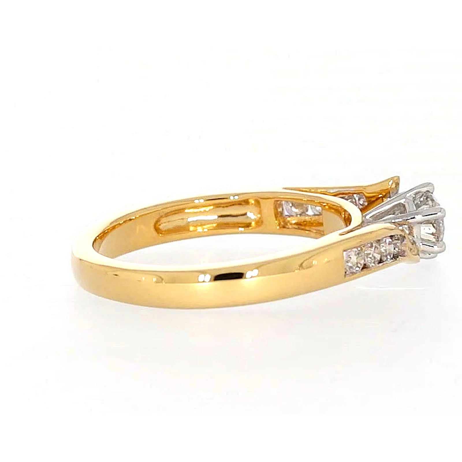 18ct Two Tone Gold Round Brilliant Cut with 0.50 Carat tw of Diamonds Ring - Image 53
