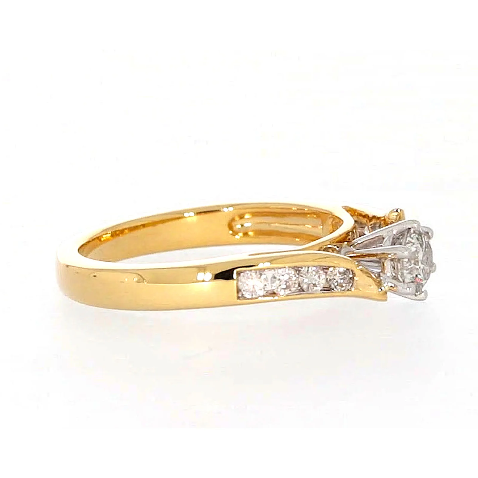 18ct Two Tone Gold Round Brilliant Cut with 0.50 Carat tw of Diamonds Ring - Image 61