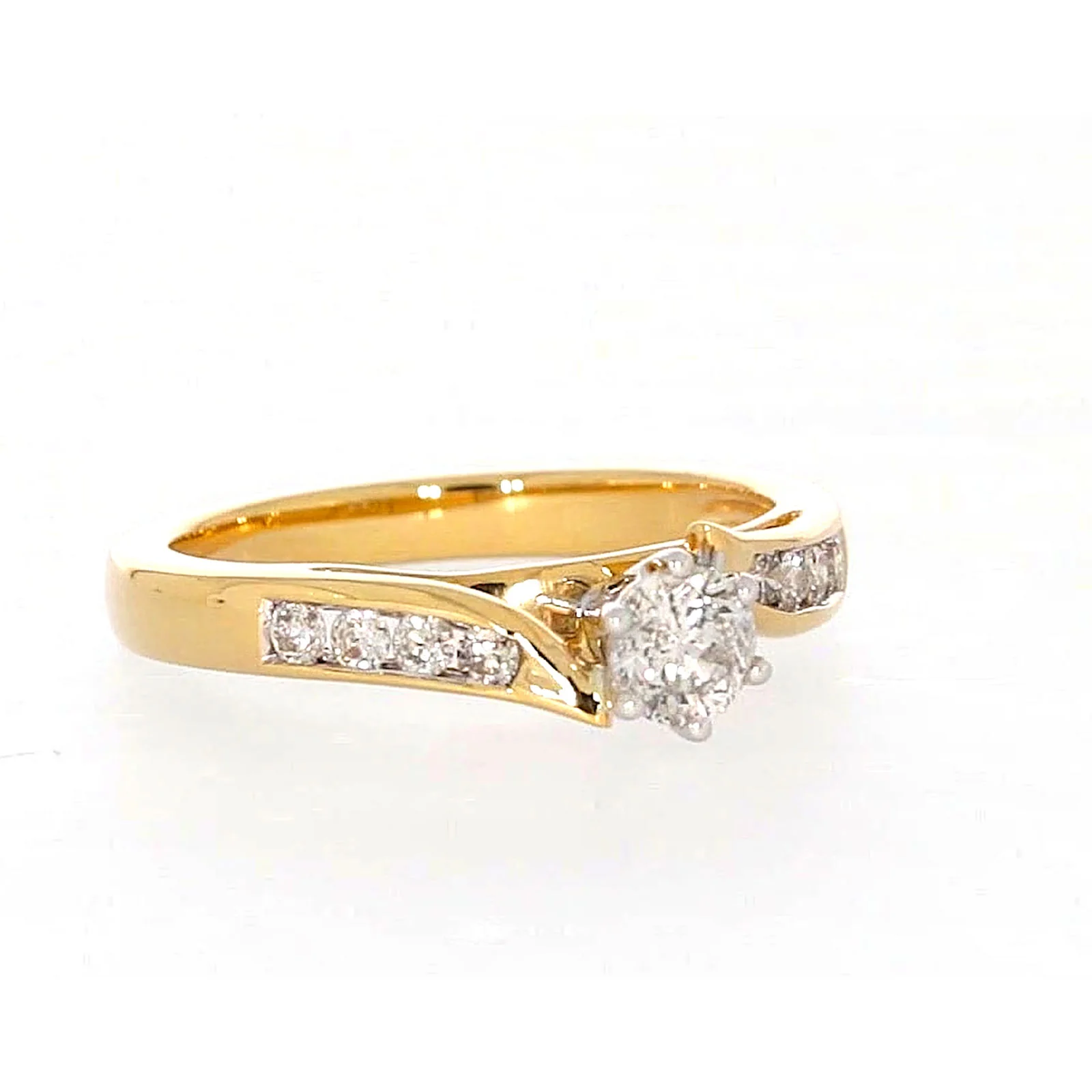 18ct Two Tone Gold Round Brilliant Cut with 0.50 Carat tw of Diamonds Ring - Image 69