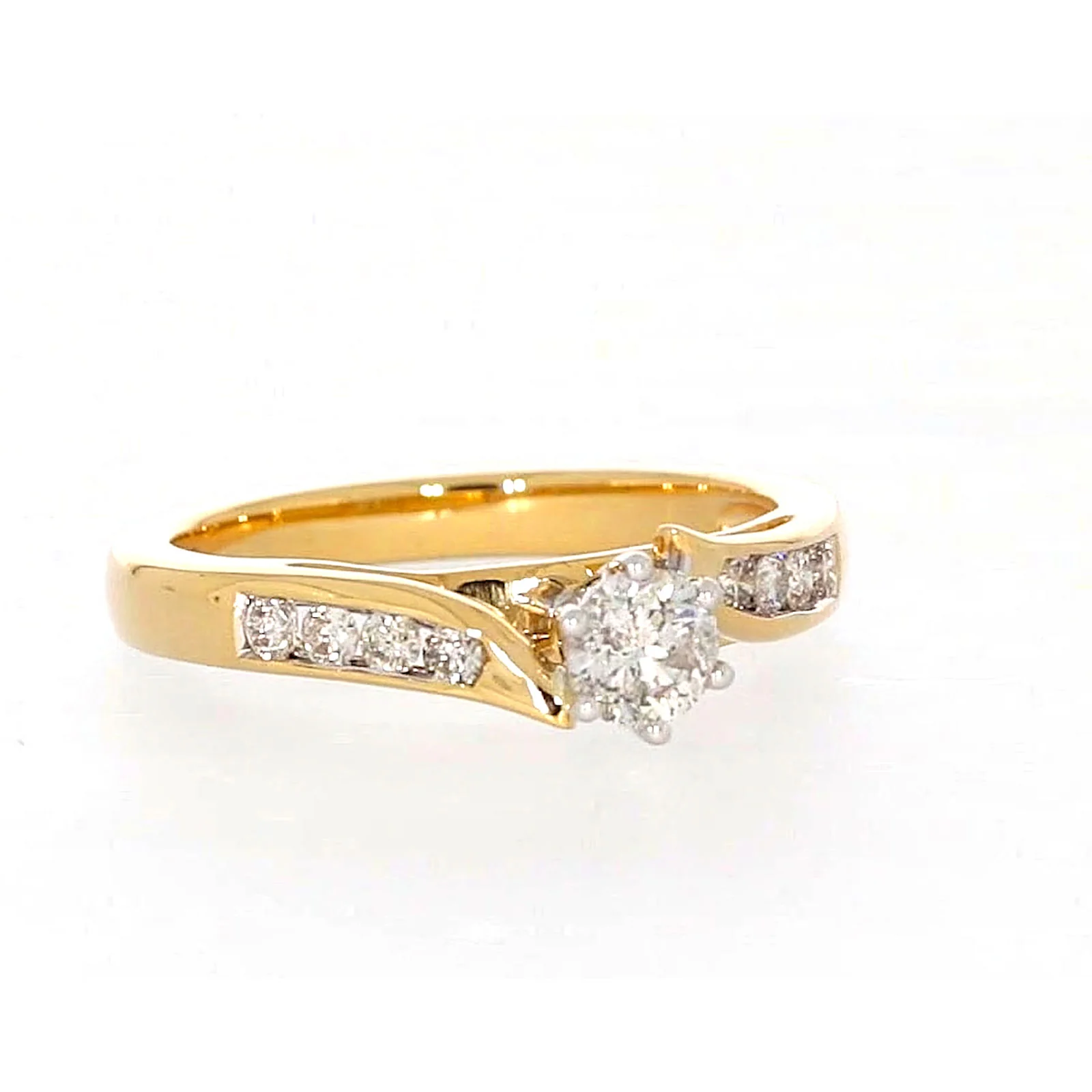 18ct Two Tone Gold Round Brilliant Cut with 0.50 Carat tw of Diamonds Ring - Image 70